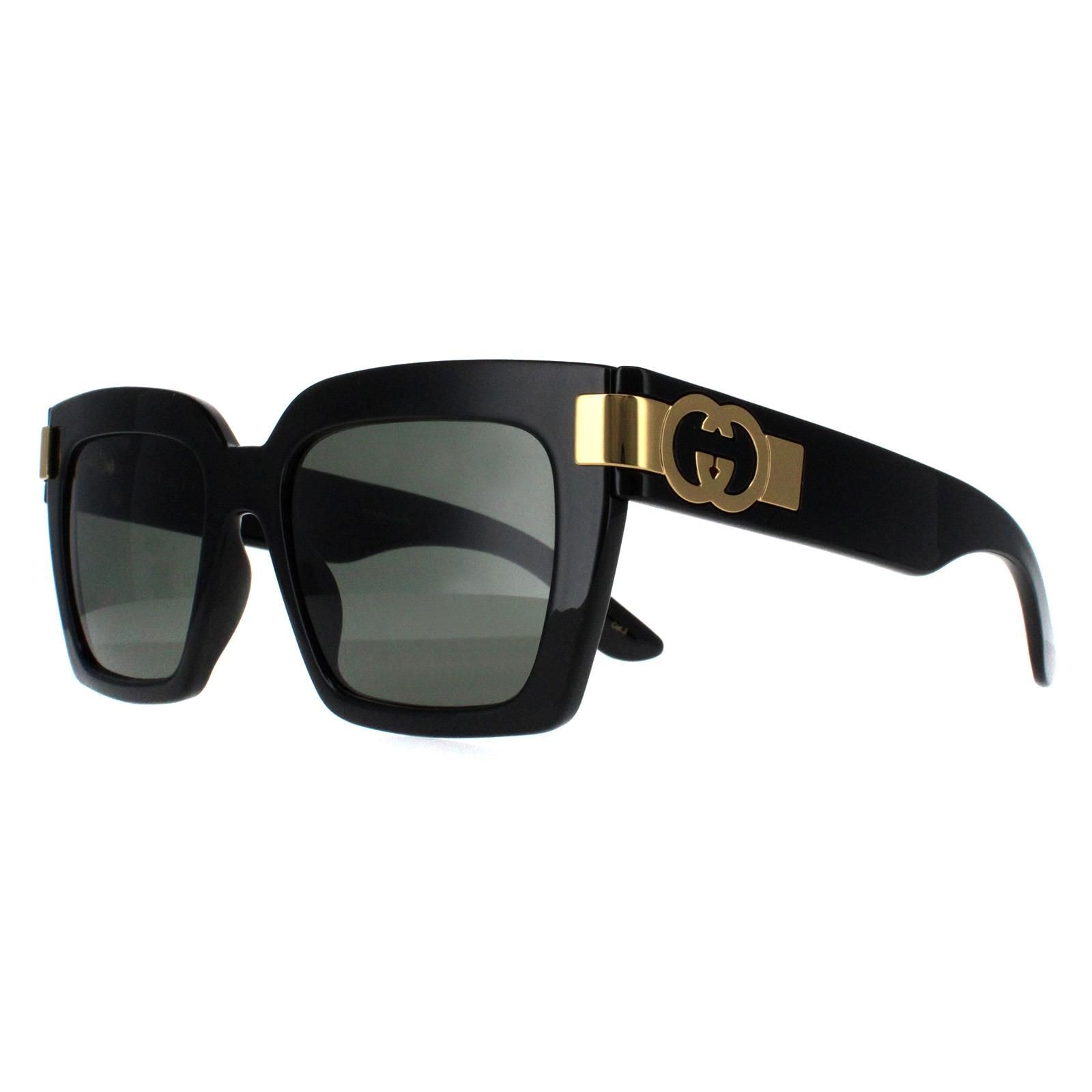 Gucci Square Black with Gold Grey GG1689S image 2