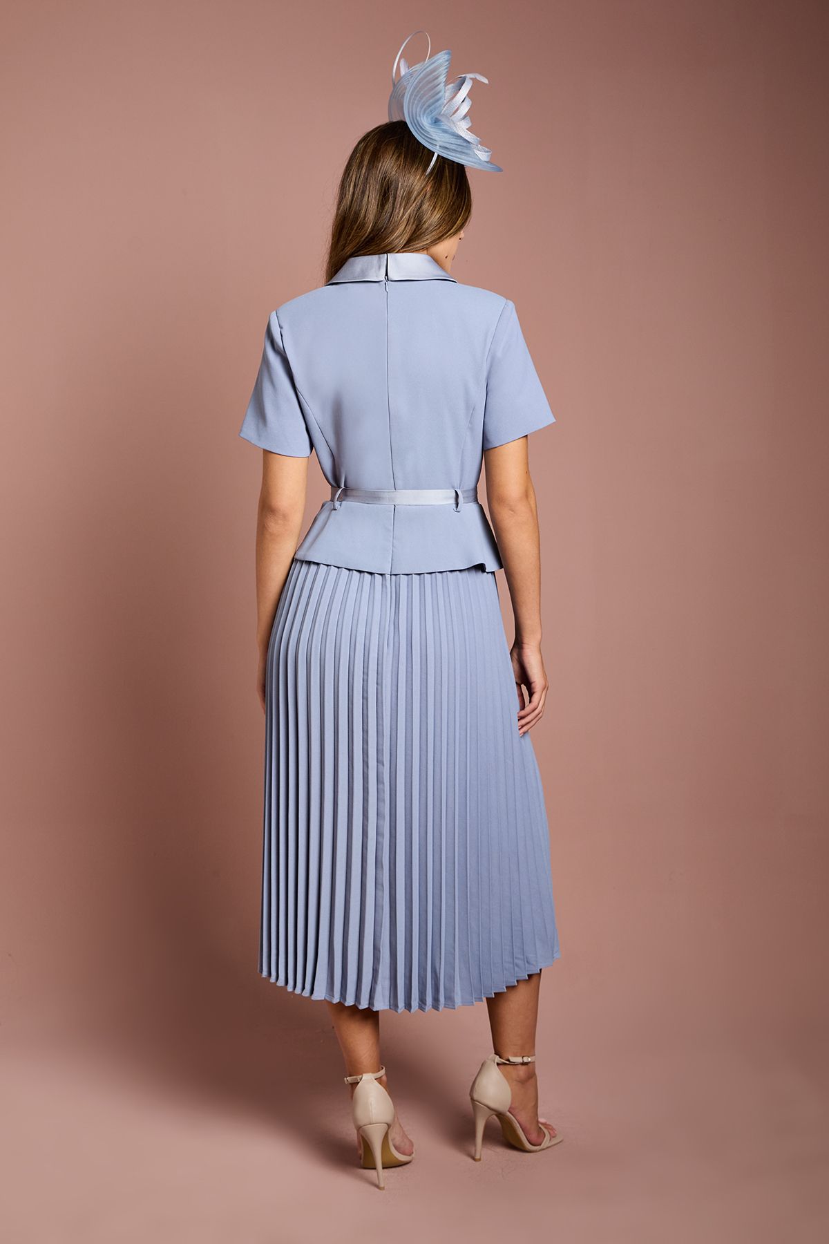 Coast 2 in 1 Dress With Pleated Skirt Blue image 4
