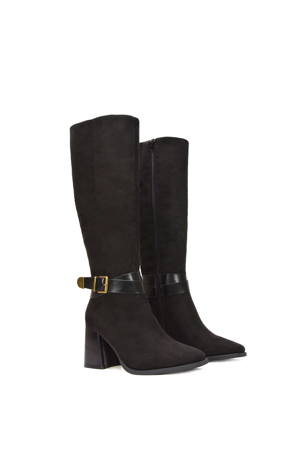 XY London 'Ophelia' Block Heel Square Toe Long Knee High Boots image 3