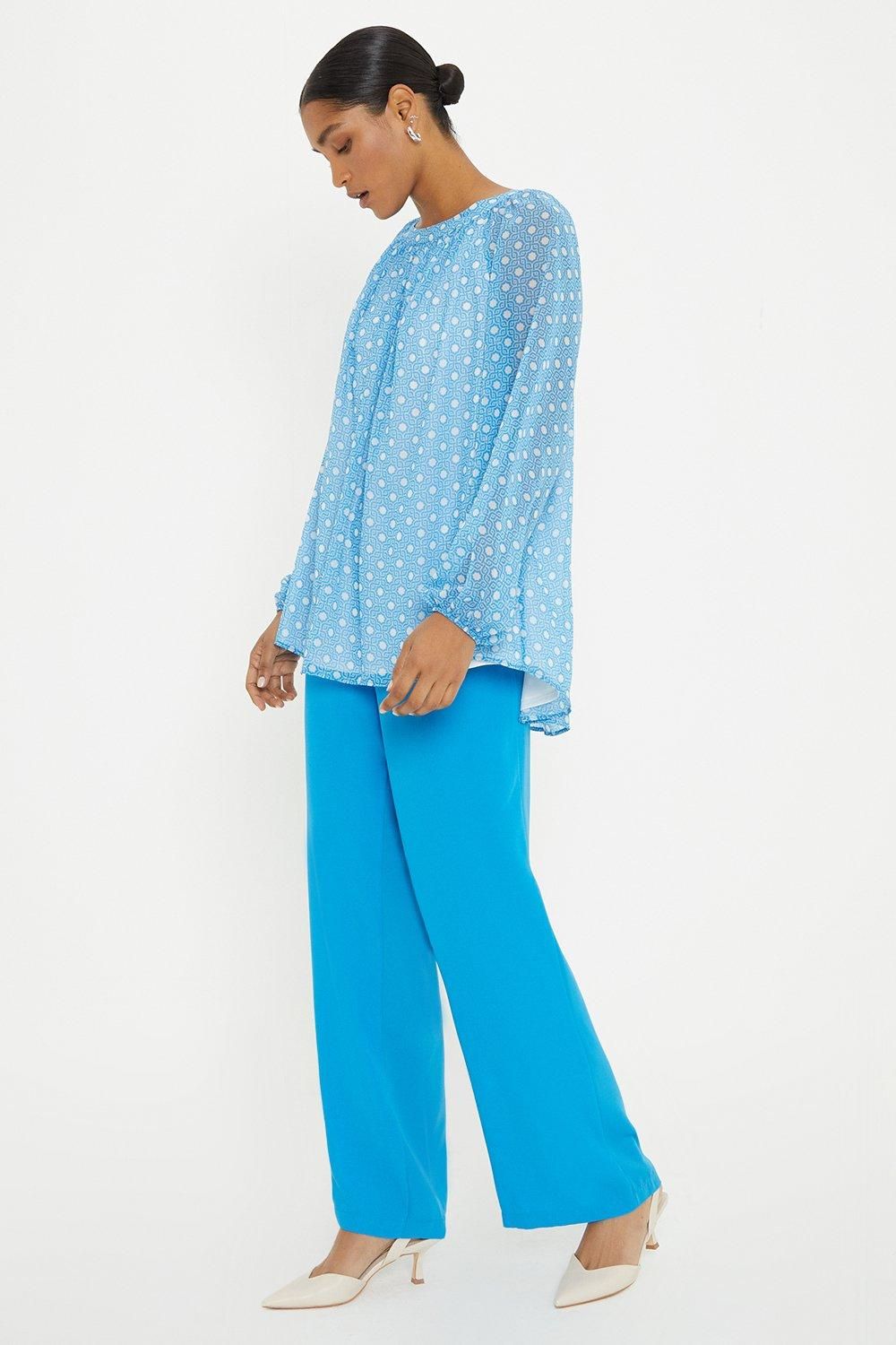 Dorothy Perkins Wide Leg Trouser Blue