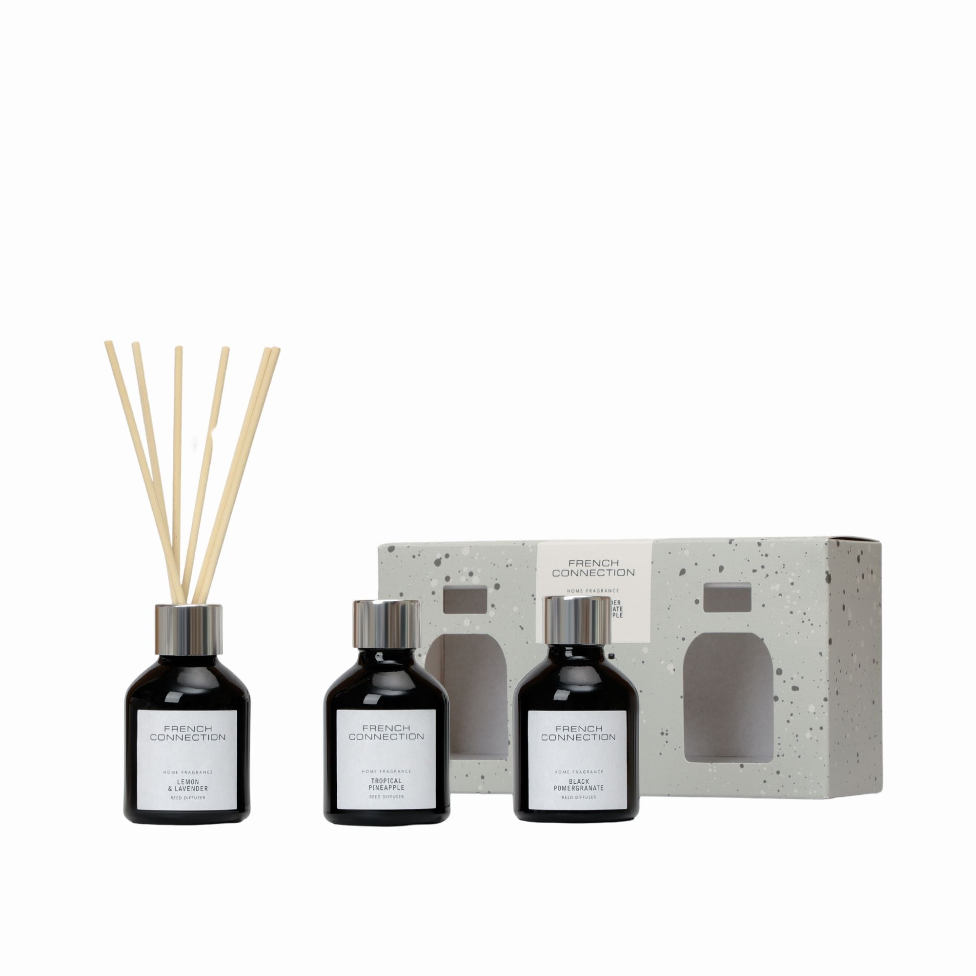 French Connection Trio of Reed Diffusers 3x50ML Black Collection image 2