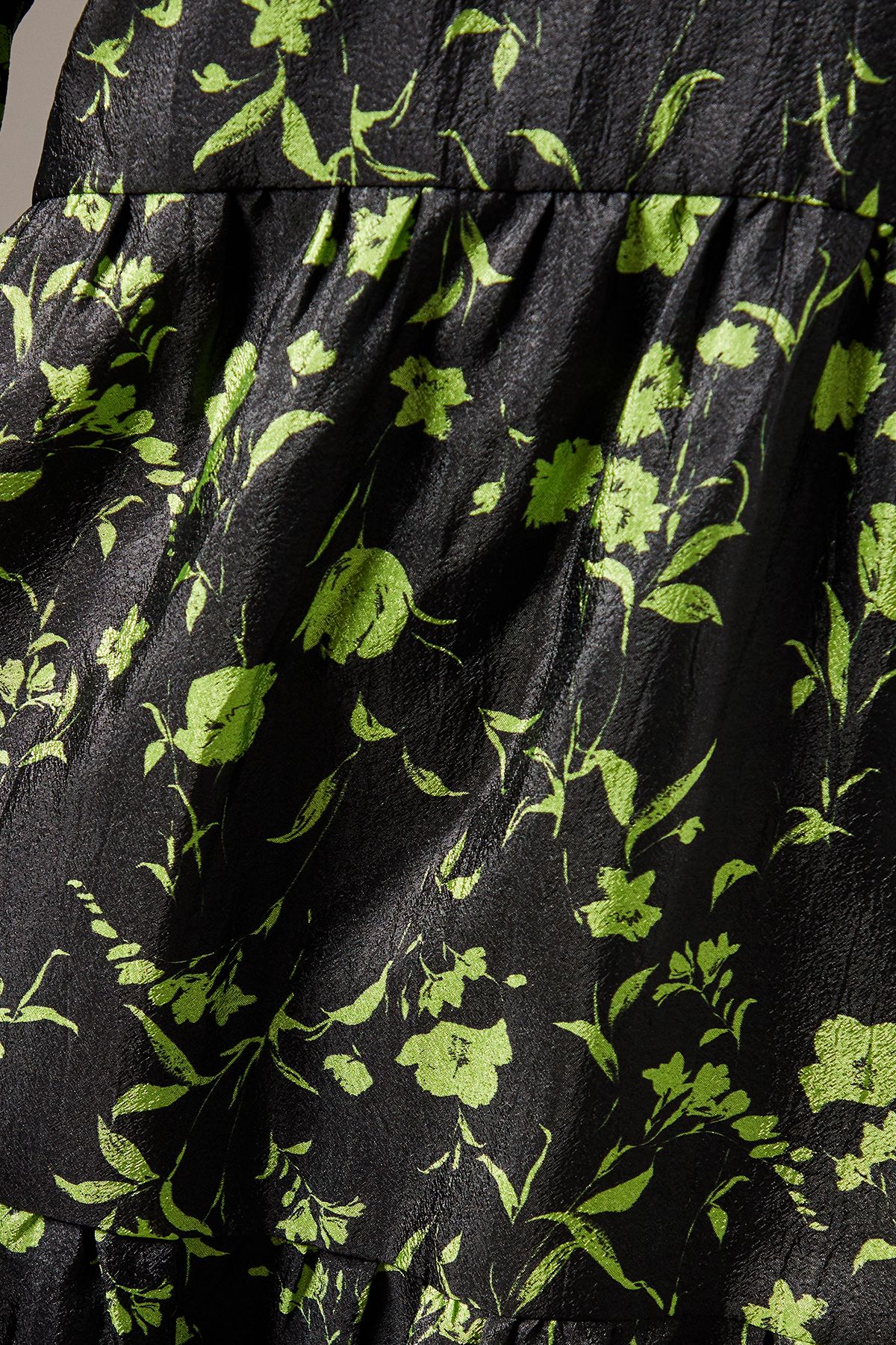 Warehouse Organza T Shirt Smock Mini Dress Lime image 5