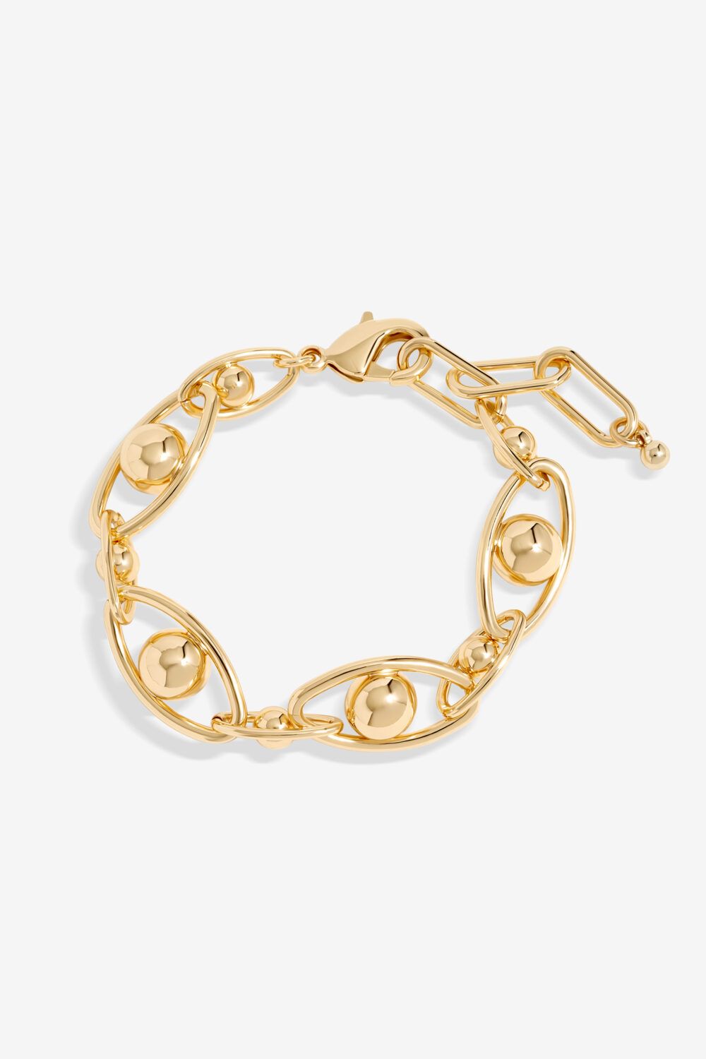 Jon Richard Gold Plated Polished Orb Chain Bracelet