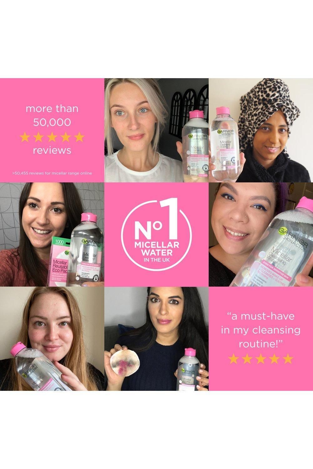 Garnier Micellar Rose Water Facial Cleanser For Dull Skin 700ml, Cleanse & Glow Multi image 4