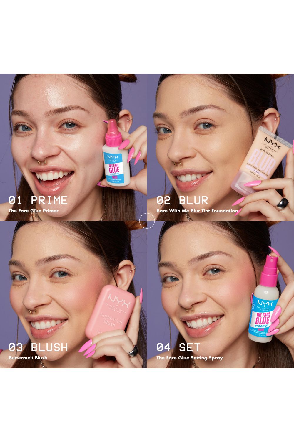 NYX Professional Makeup The Face Glue Setting Spray 60ml Multi image 8