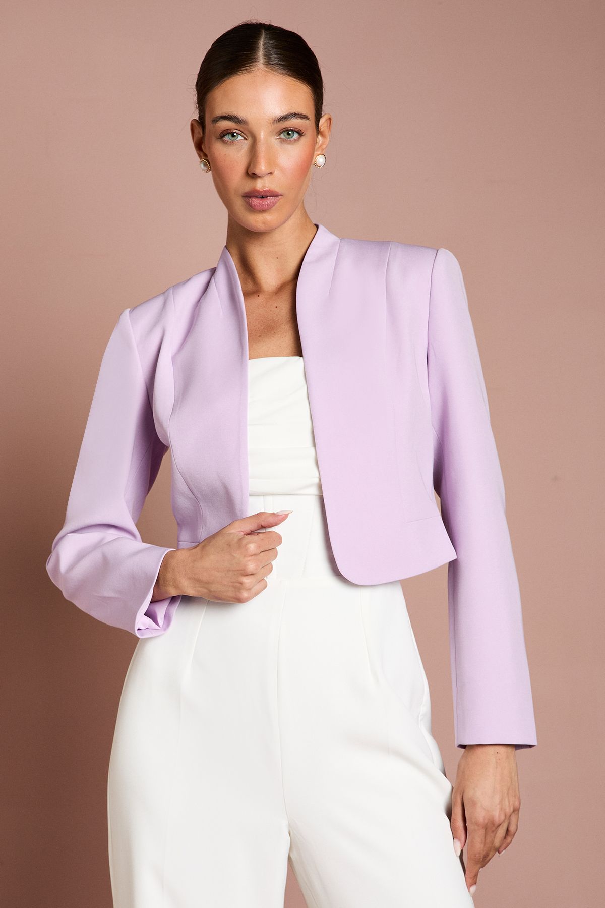 Coast Bow Back Long Sleeve Jacket Lilac