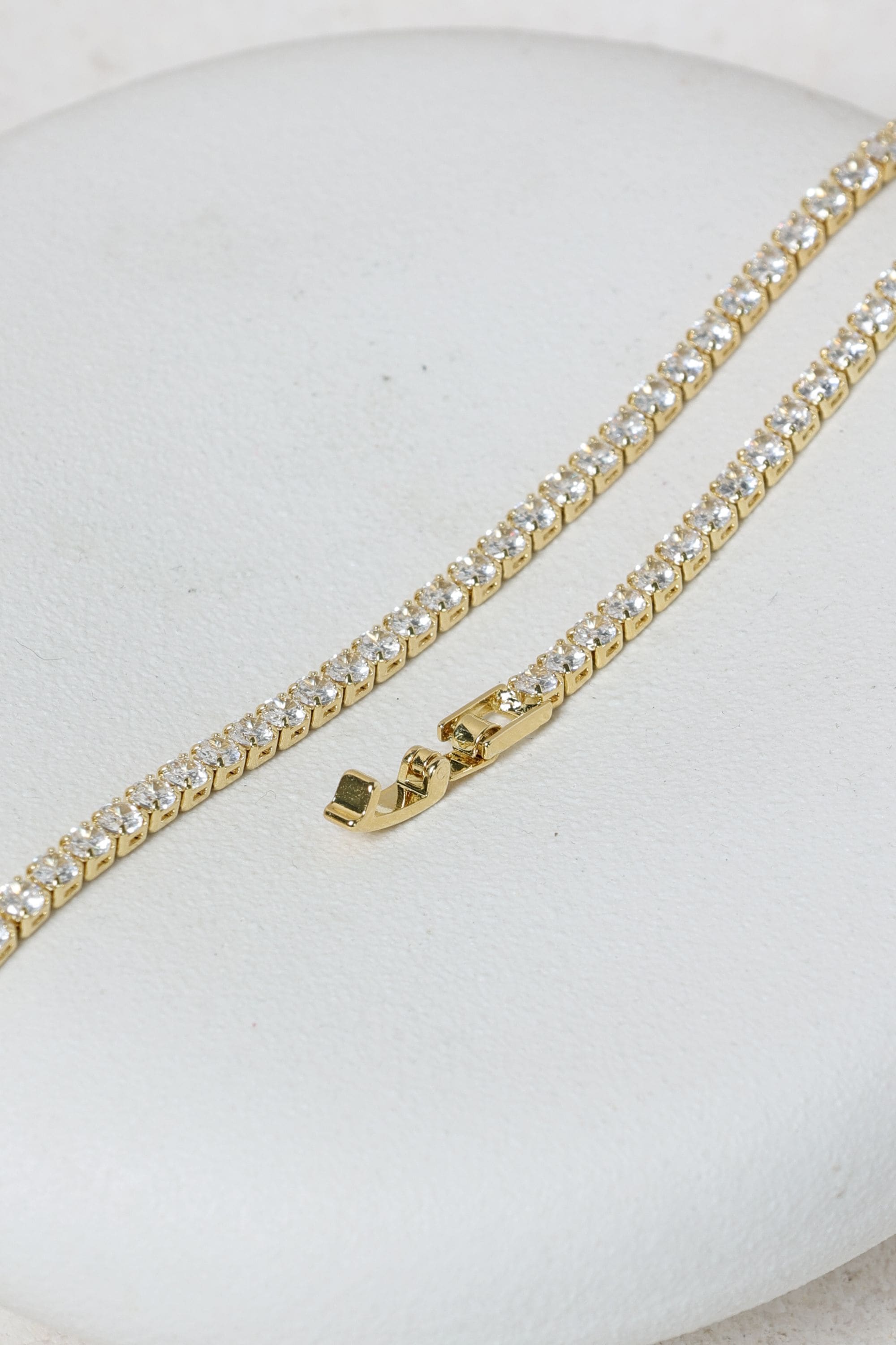 Jon Richard Gold Plated and Cubic Zirconia Round Tennis Necklace image 3