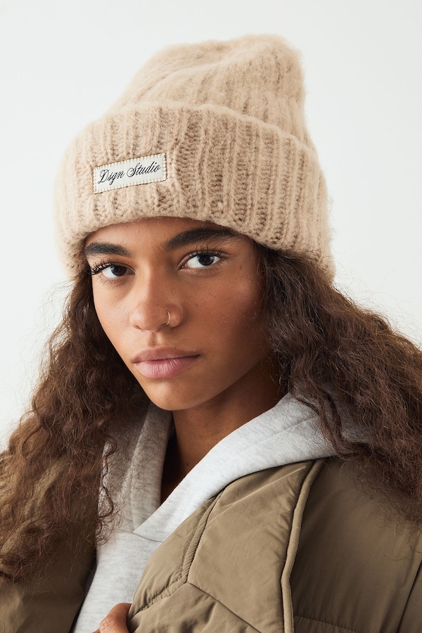 DSGN Studio DSGN Studio Brushed Knit Beanie Hat Stone
