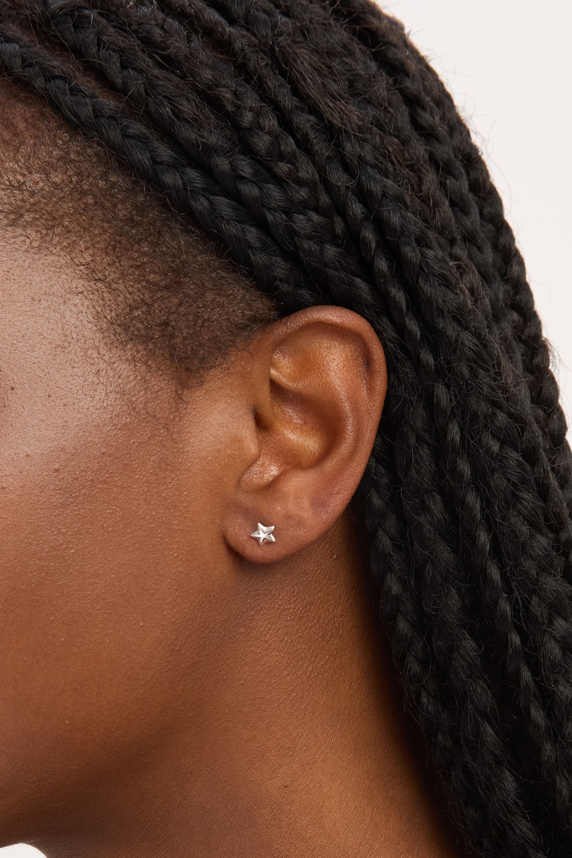 Simply Silver Sterling Silver 925 Mini Polished Star Stud Earrings image 2