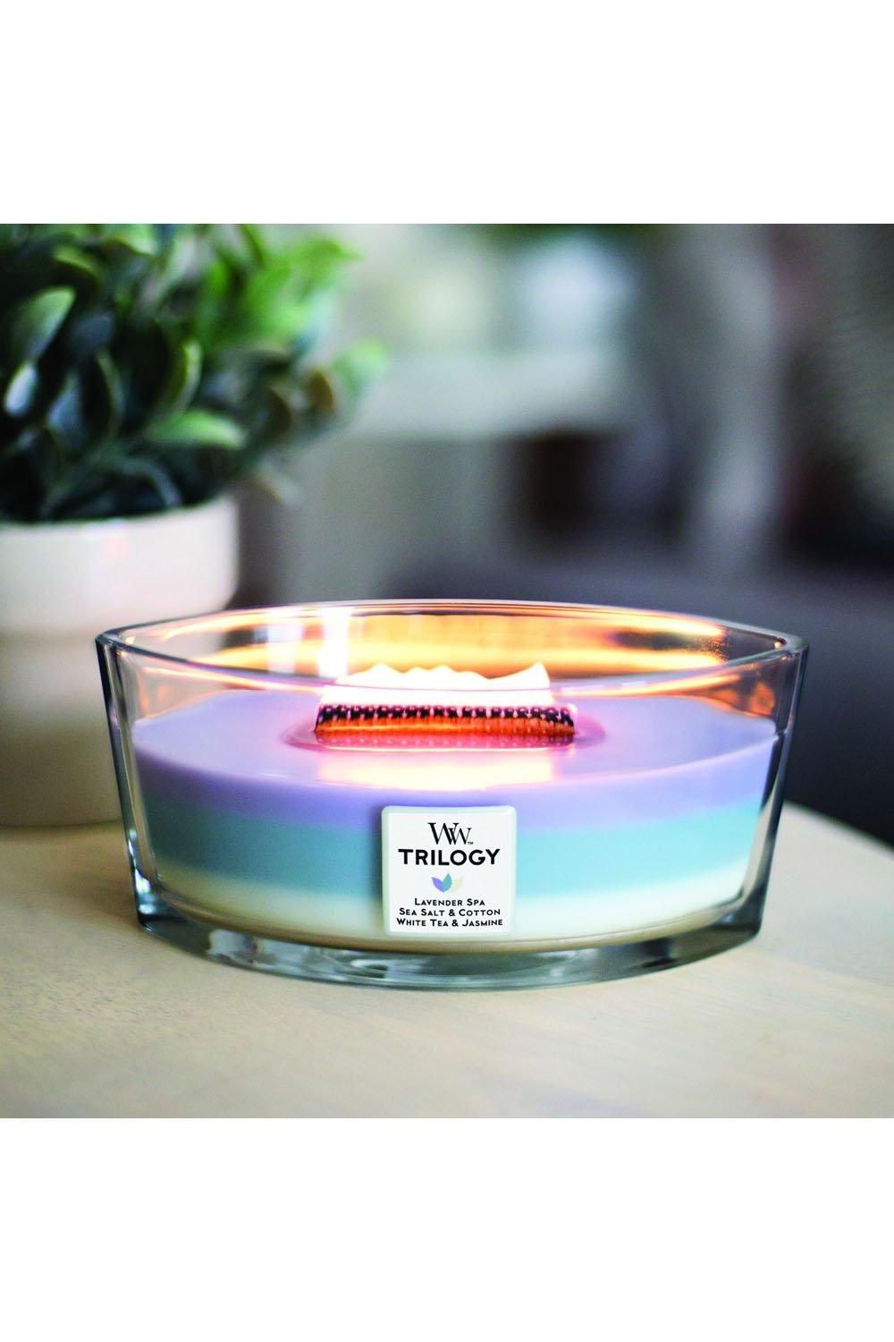 Woodwick Trilogy Calming Retreat Ellipse Candle Multi image 3