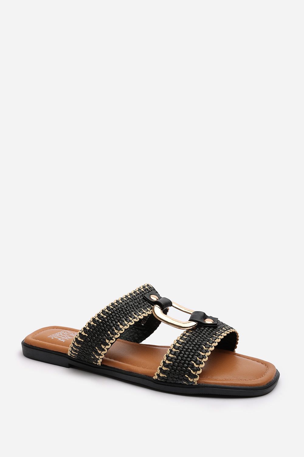 Where's That From 'Imani' Flat Raffia Strap Sandals image 3