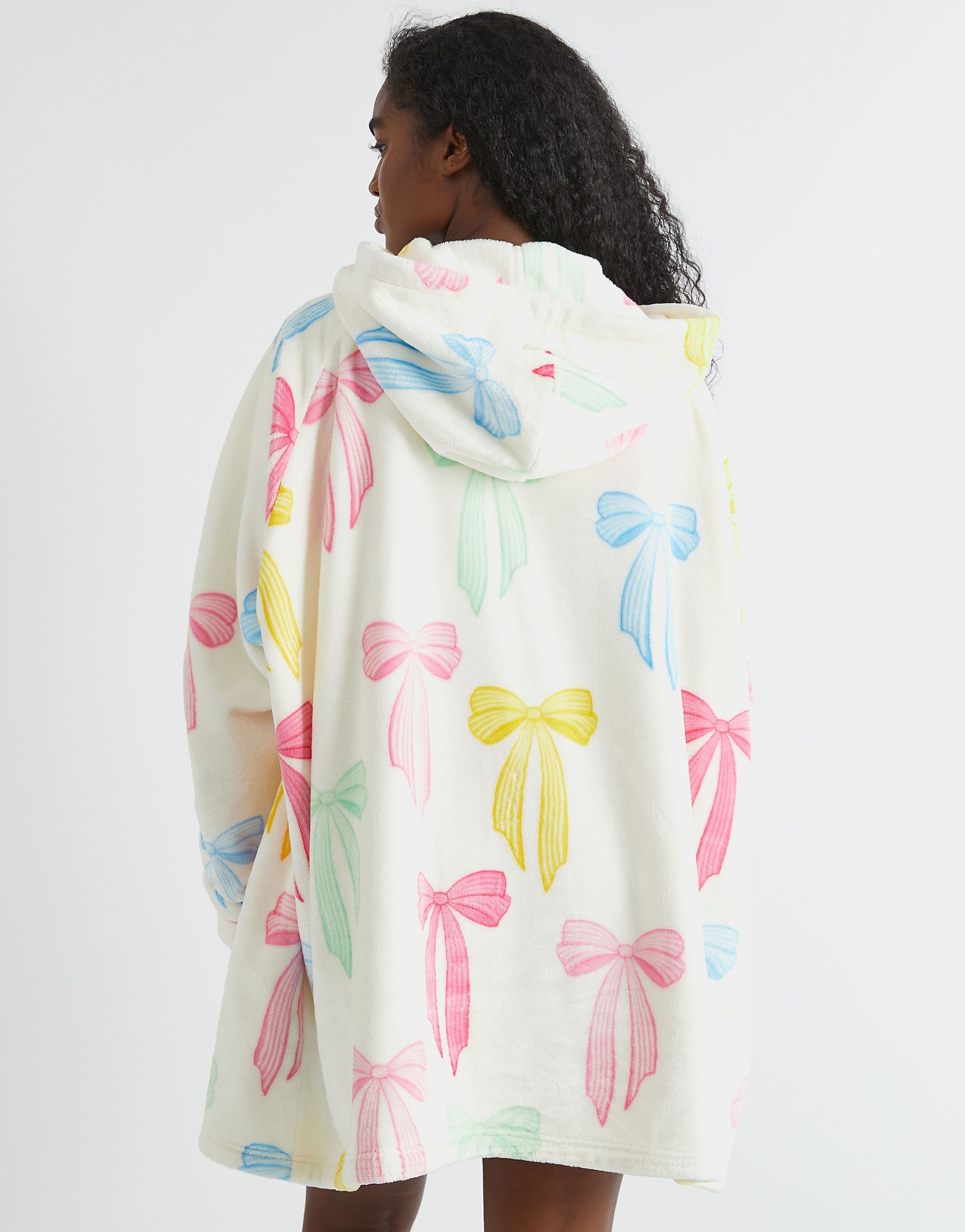 SKINNYDIP Multicolour Bow Blanket Hoodie image 2