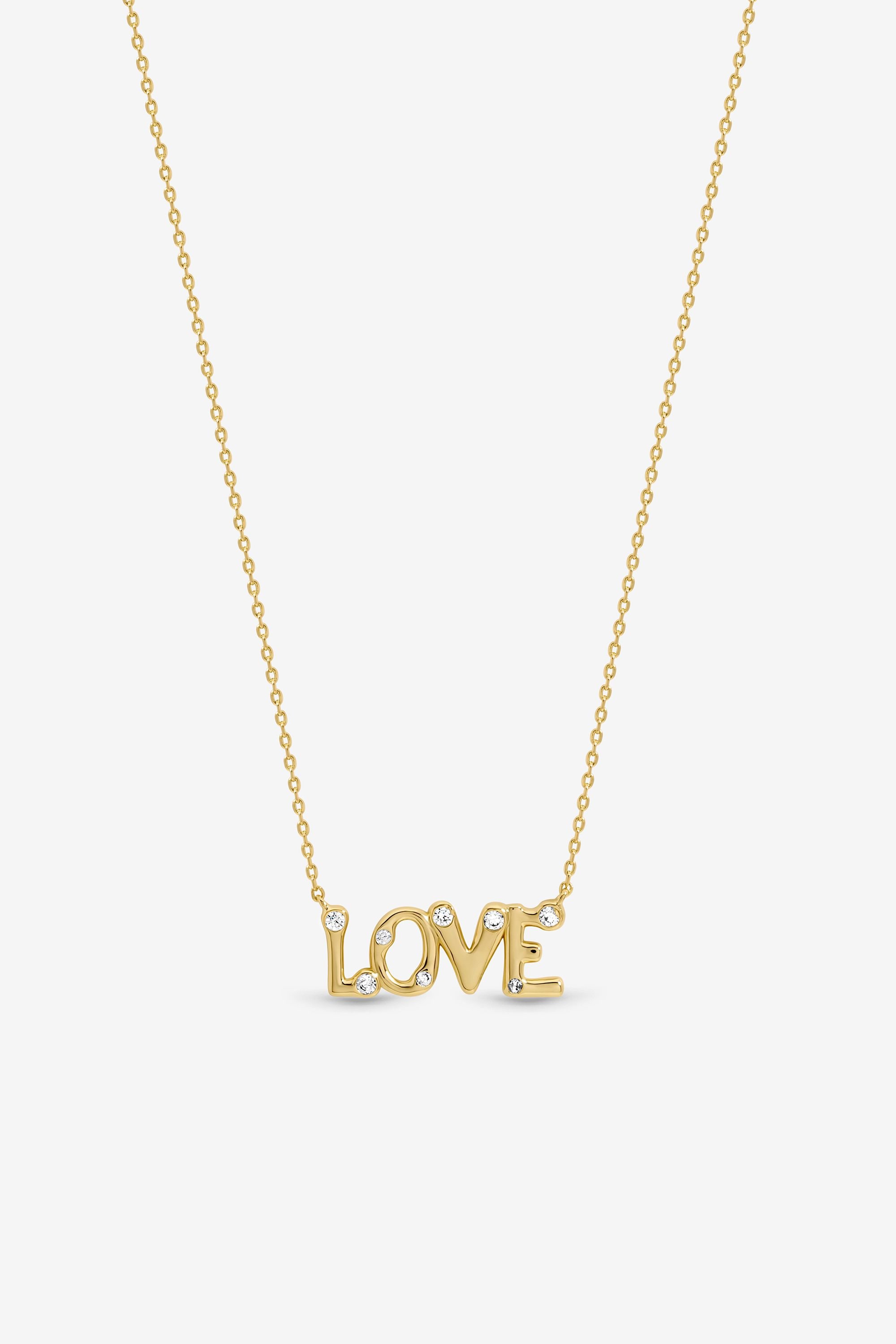 Inicio Gold Plated Love Pendant - Gift Pouch image 1