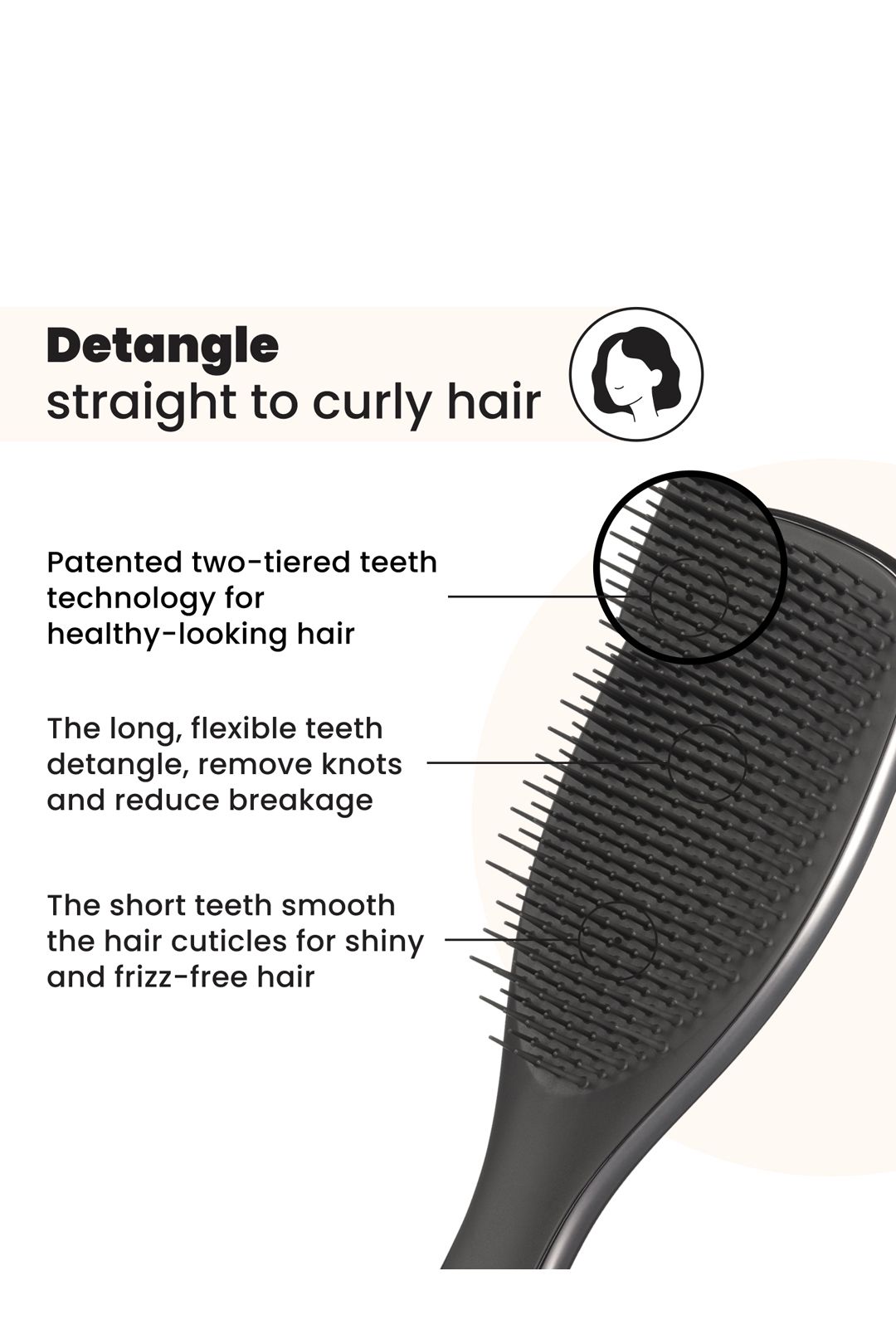 Tangle Teezer The Ultimate Detangler Chrome Midnight Silver Midnight Silver image 2