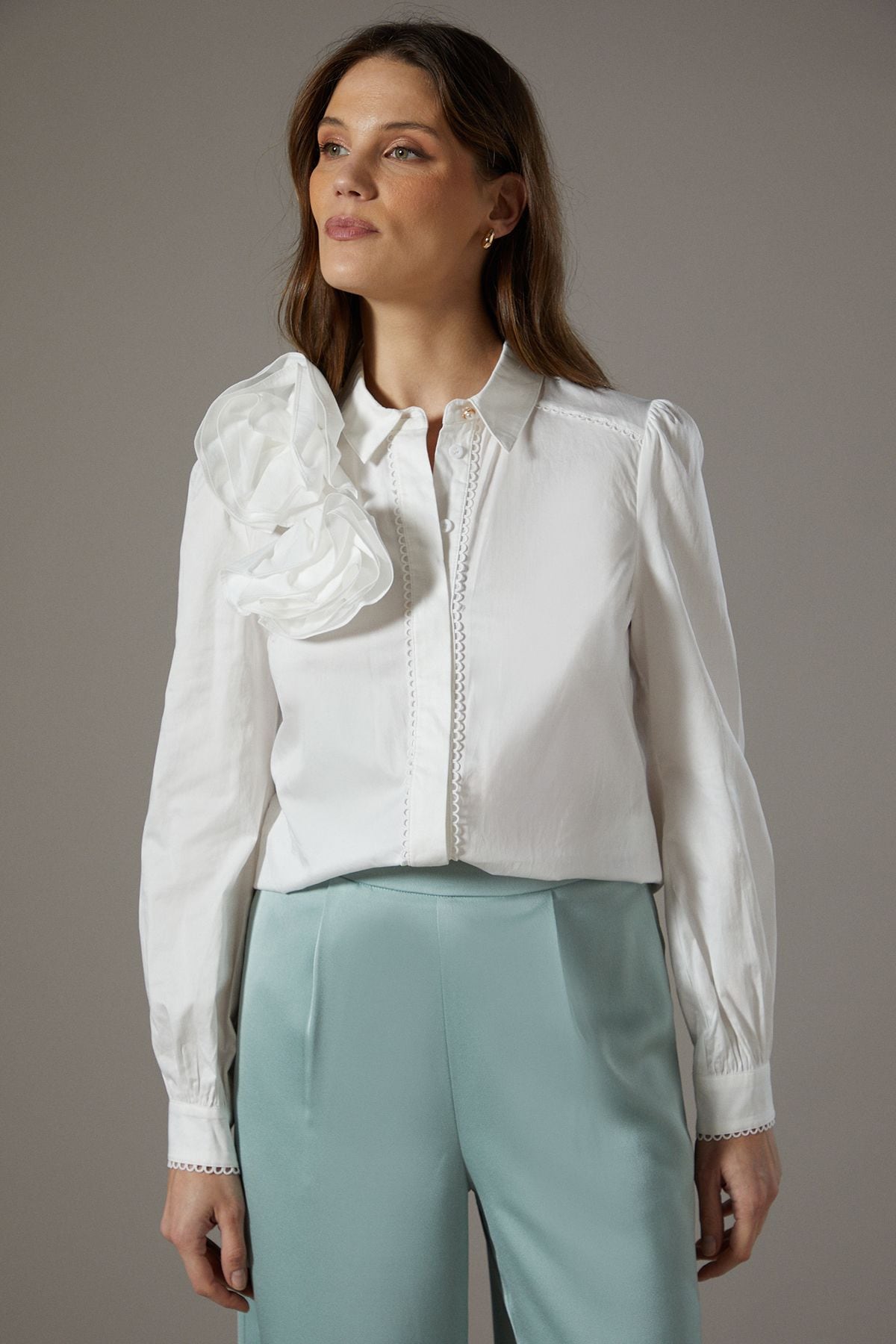 Coast 3D Flower Shirt White image 1