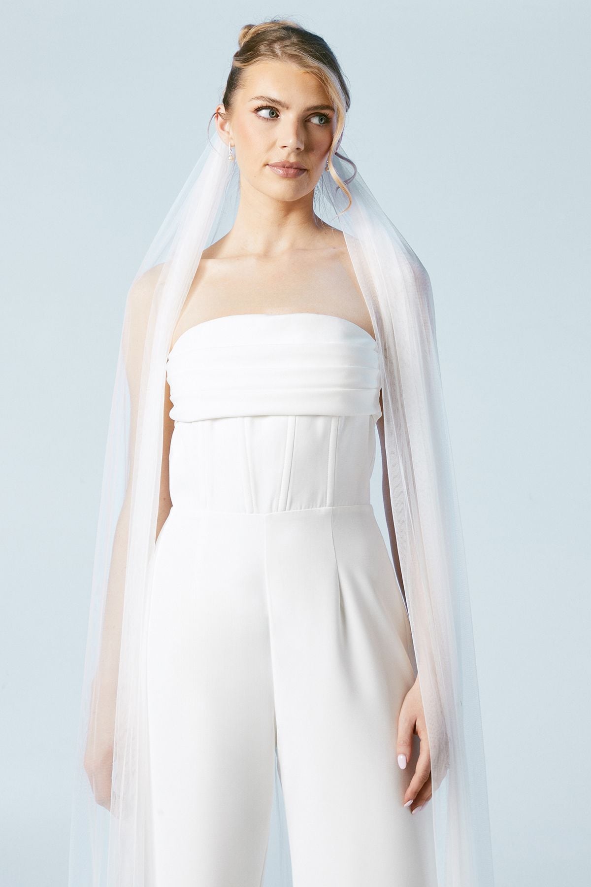 Coast Corset Detail Wide Leg Bridal Jumpsuit Ivory image 2