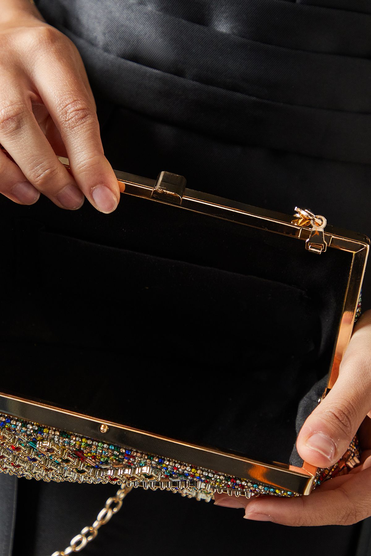 Coast Bay Diamante Clutch Bag Multi image 4