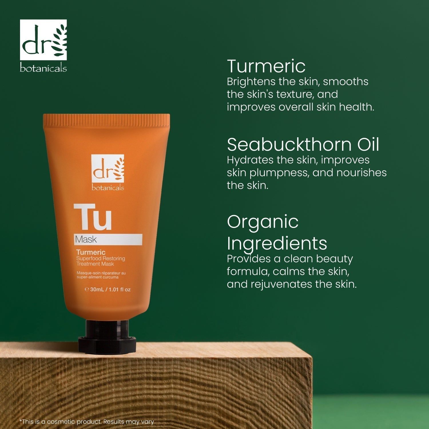 Dr. Botanicals Turmeric Restoring Treatment Mask 30ml x 2 Duo Set image 6