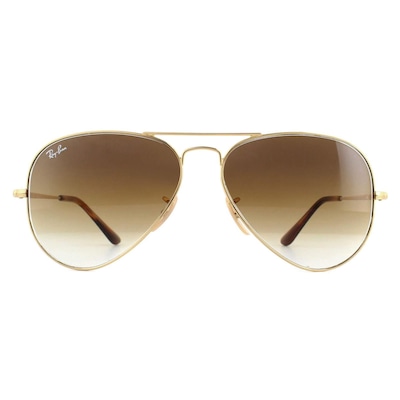 Ray-Ban Aviator Gold Brown Gradient Sunglasses