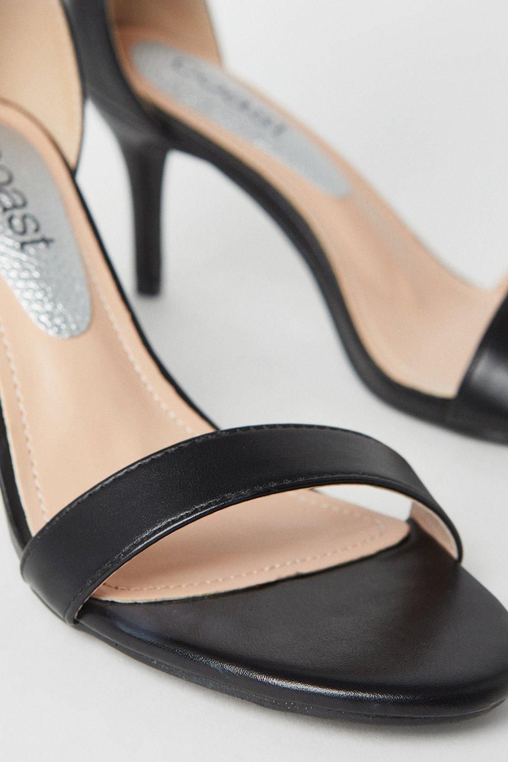 Coast Trinnie Barely There Stiletto Heeled Sandals Black image 4