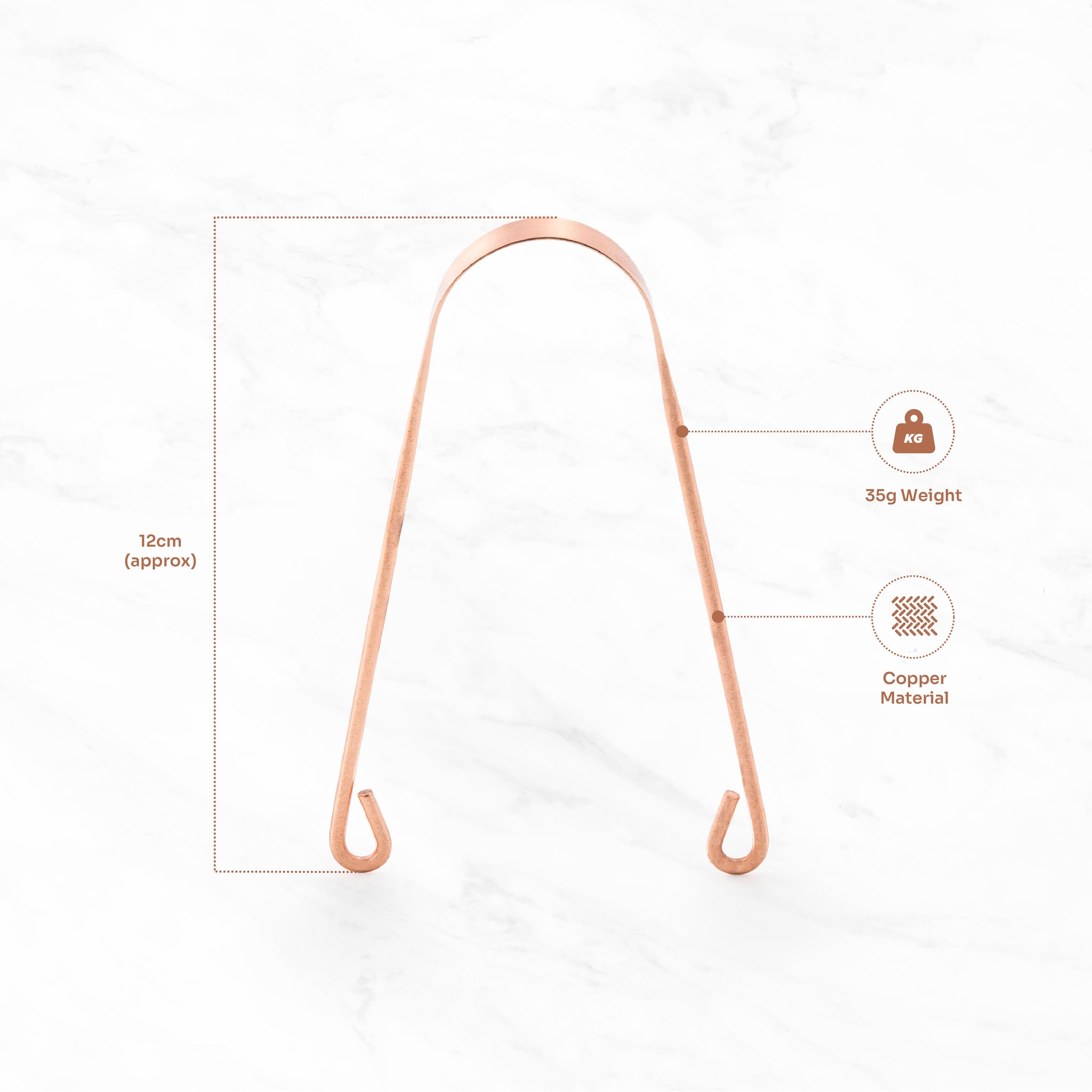 Myga Copper Tongue Scraper Cleaner image 4