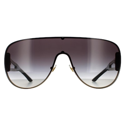 Versace Shield Pale Gold Grey Gradient Sunglasses
