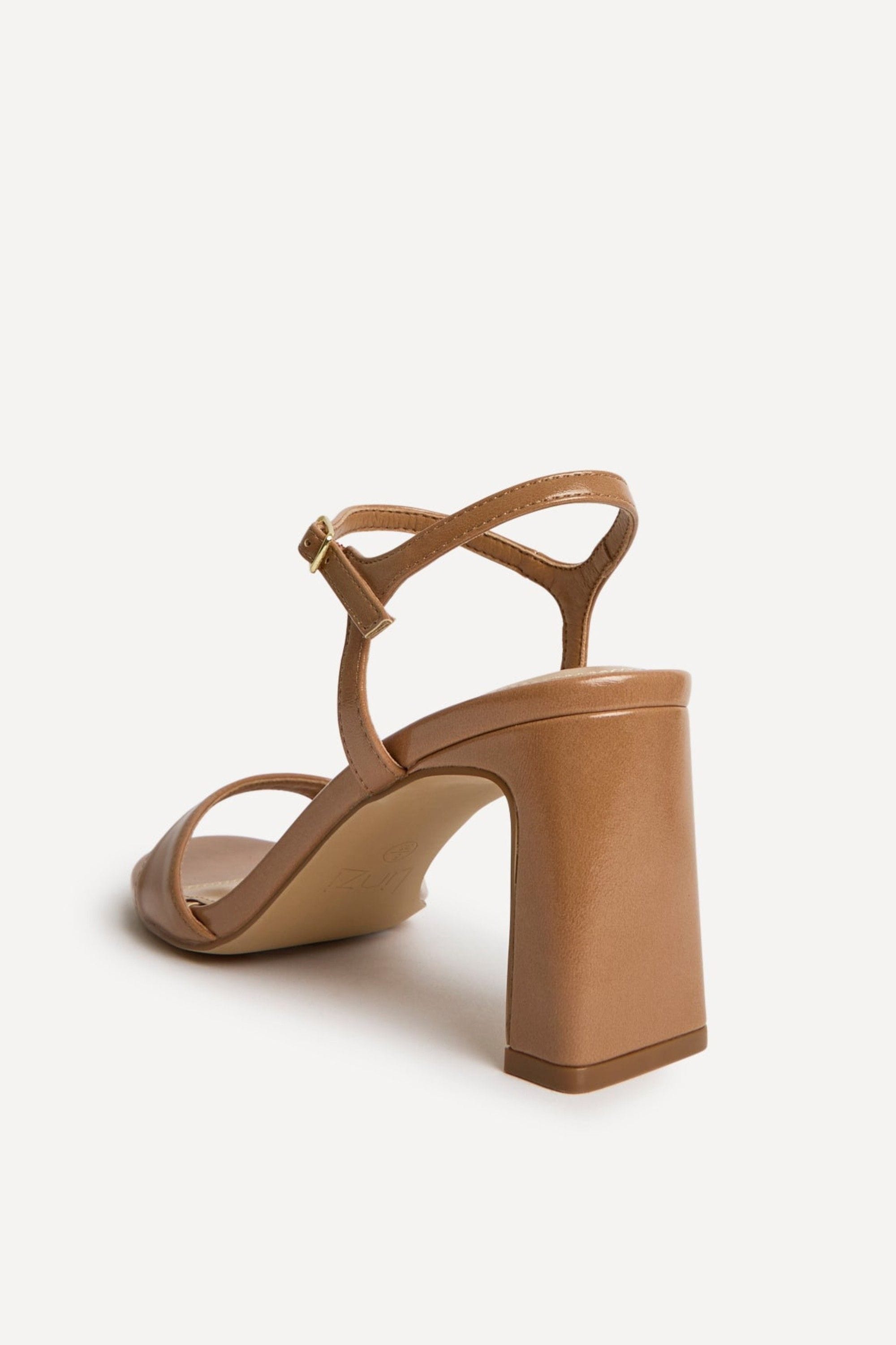 Linzi Charisma Camel Faux Leather Heeled Sandals image 4