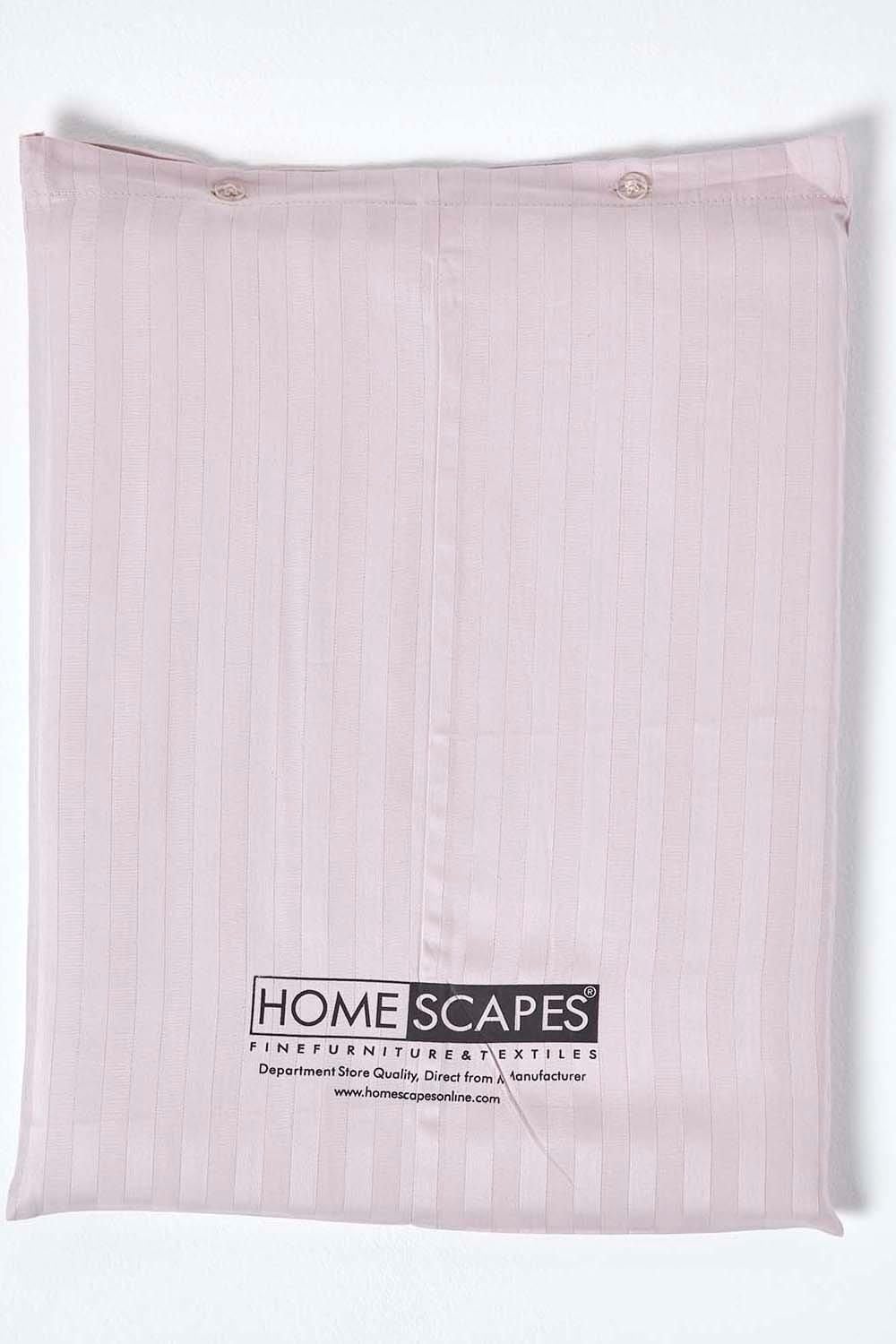 Homescapes Egyptian Cotton Satin Stripe Flat Sheet 330 Thread Count image 5