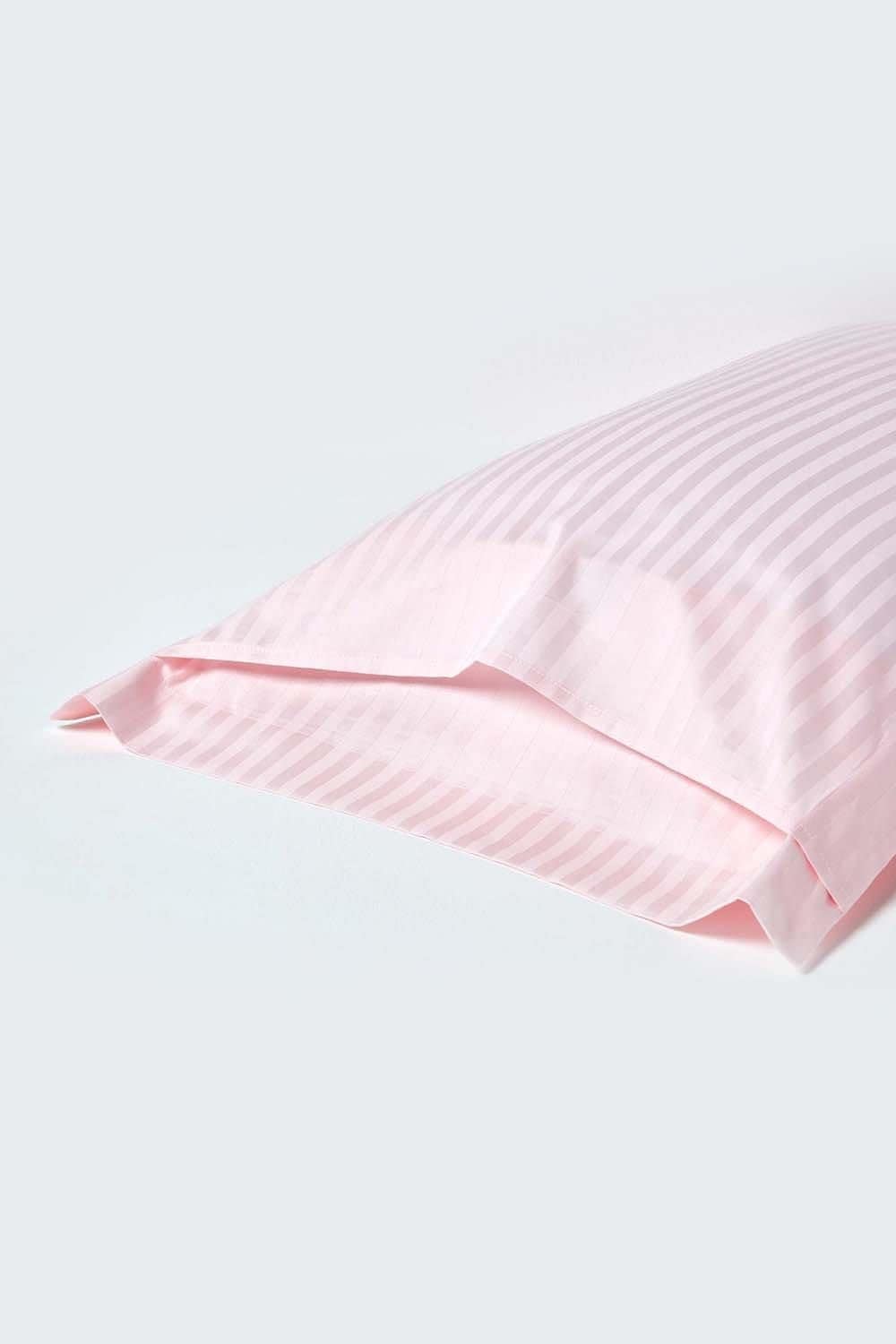 Homescapes Egyptian Cotton Satin Stripe Oxford Pillowcase 330 TC image 3