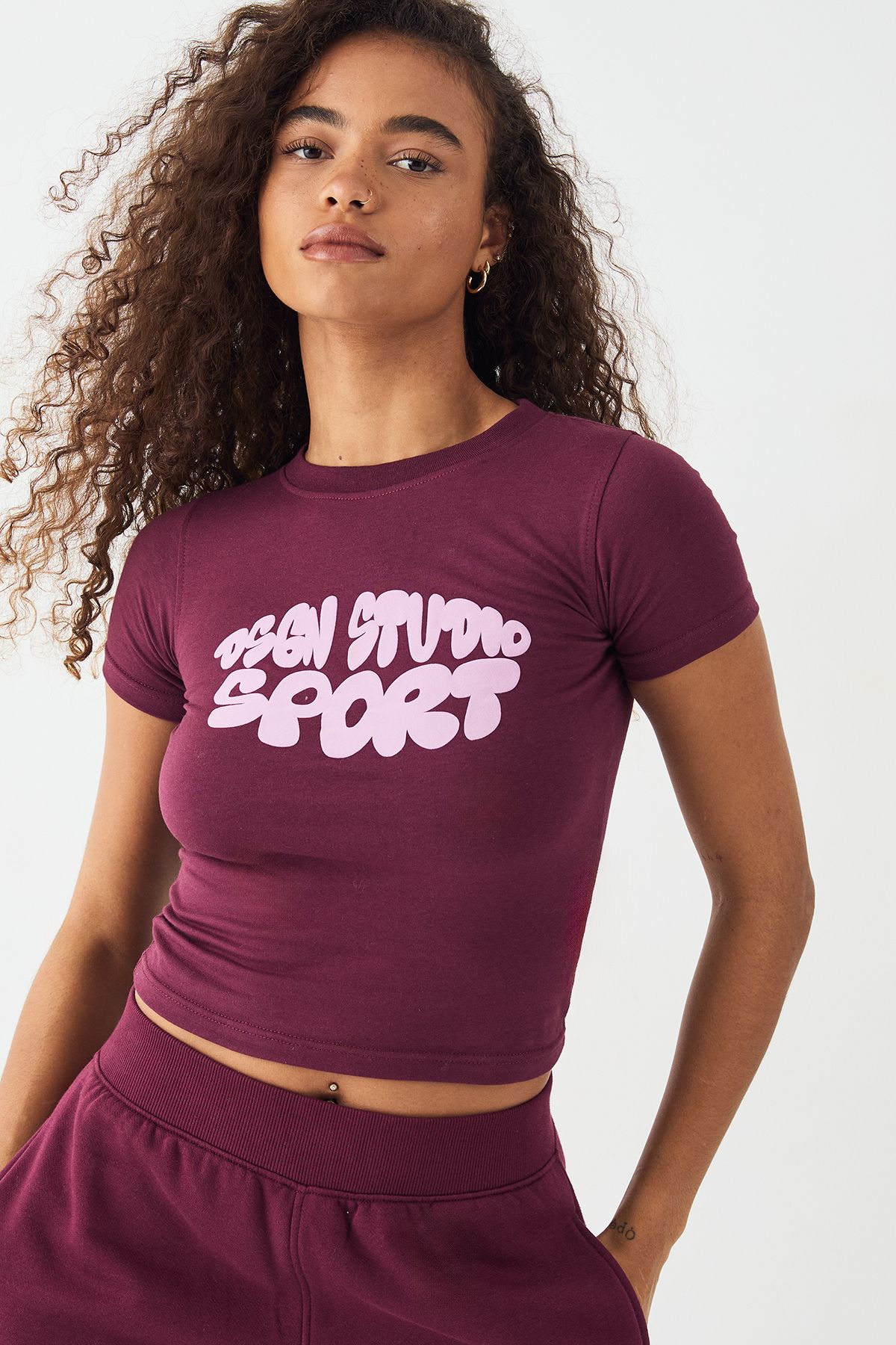 DSGN Studio DSGN Studio Sport Bubble Slogan Baby T-Shirt Plum image 4