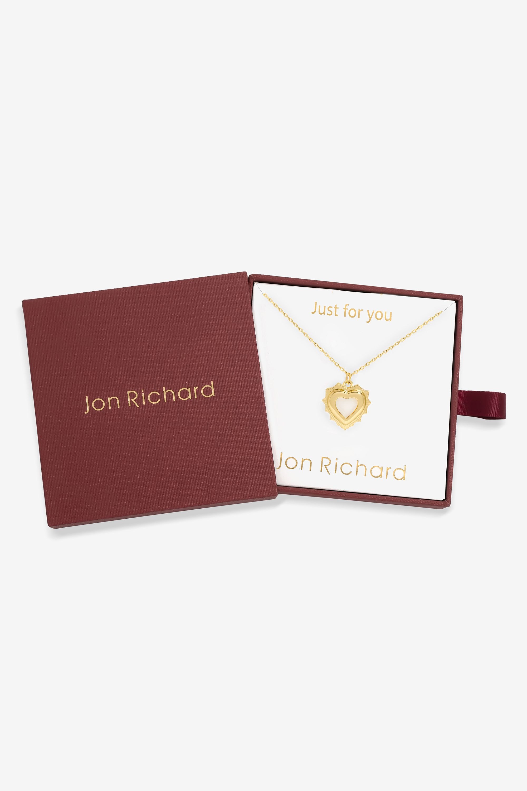 Jon Richard 14Ct Real Gold Plated Heart Birthstone Pendant - June - Gift Boxed image 1