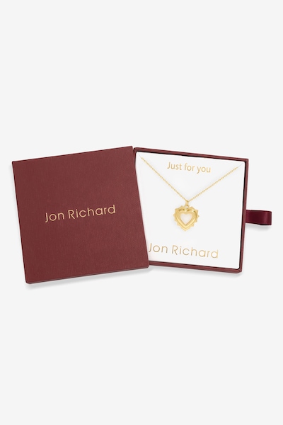 Jon Richard 14Ct Real Gold Plated Heart Birthstone Pendant - June - Gift Boxed