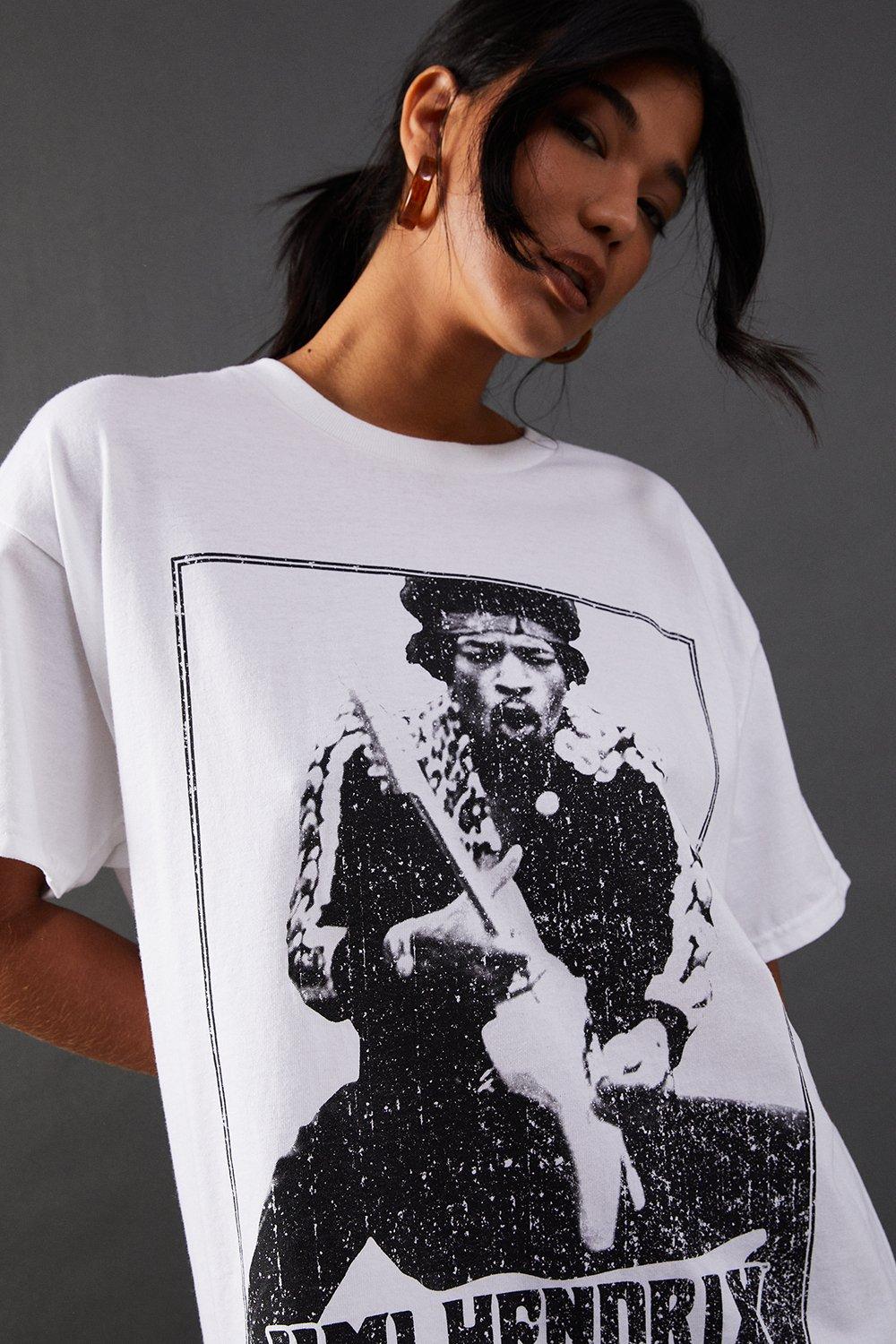 Warehouse Jimmy Hendrix Band T Shirt White image 2