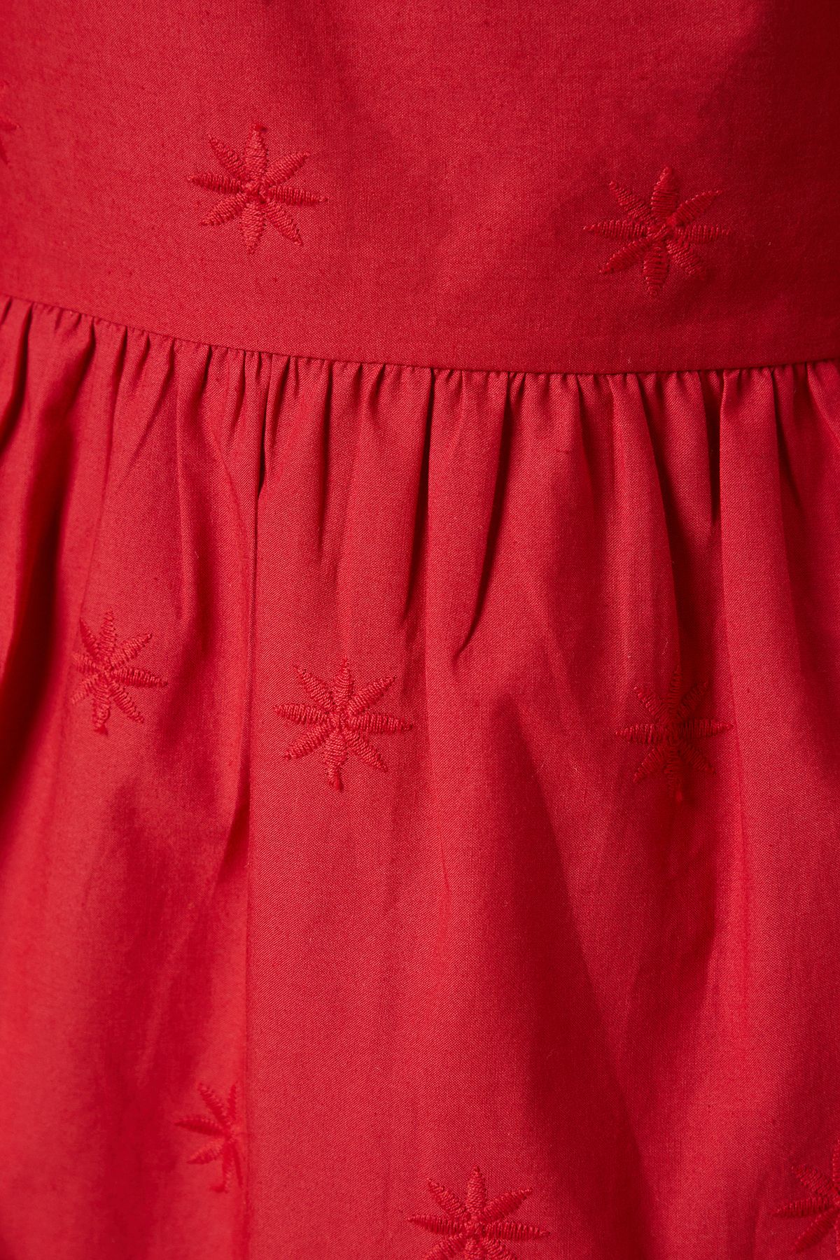 Dorothy Perkins Petite Embroidered Square Neck Mini dress Red image 5