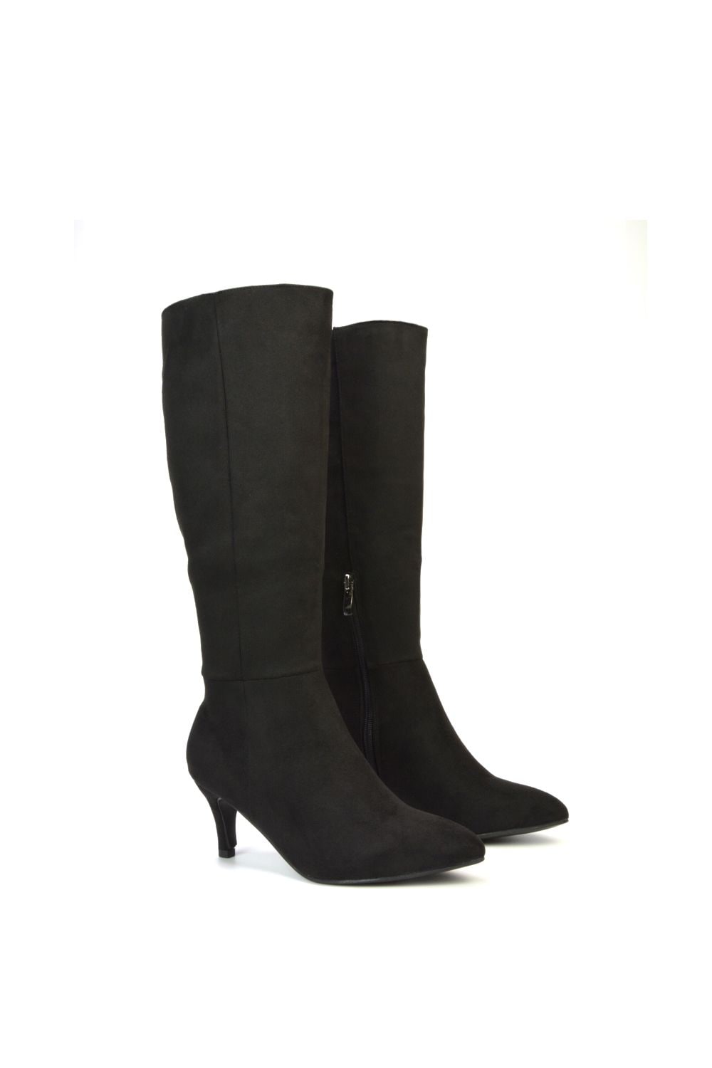 XY London 'Coby' Pointed Mid Stiletto Heel Knee High Boots image 4