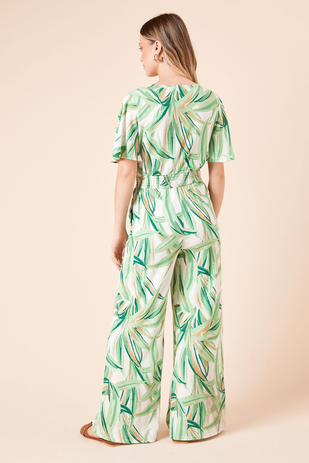 Dorothy Perkins Angel Sleeve Wrap Jersey Jumpsuit Floral image 5