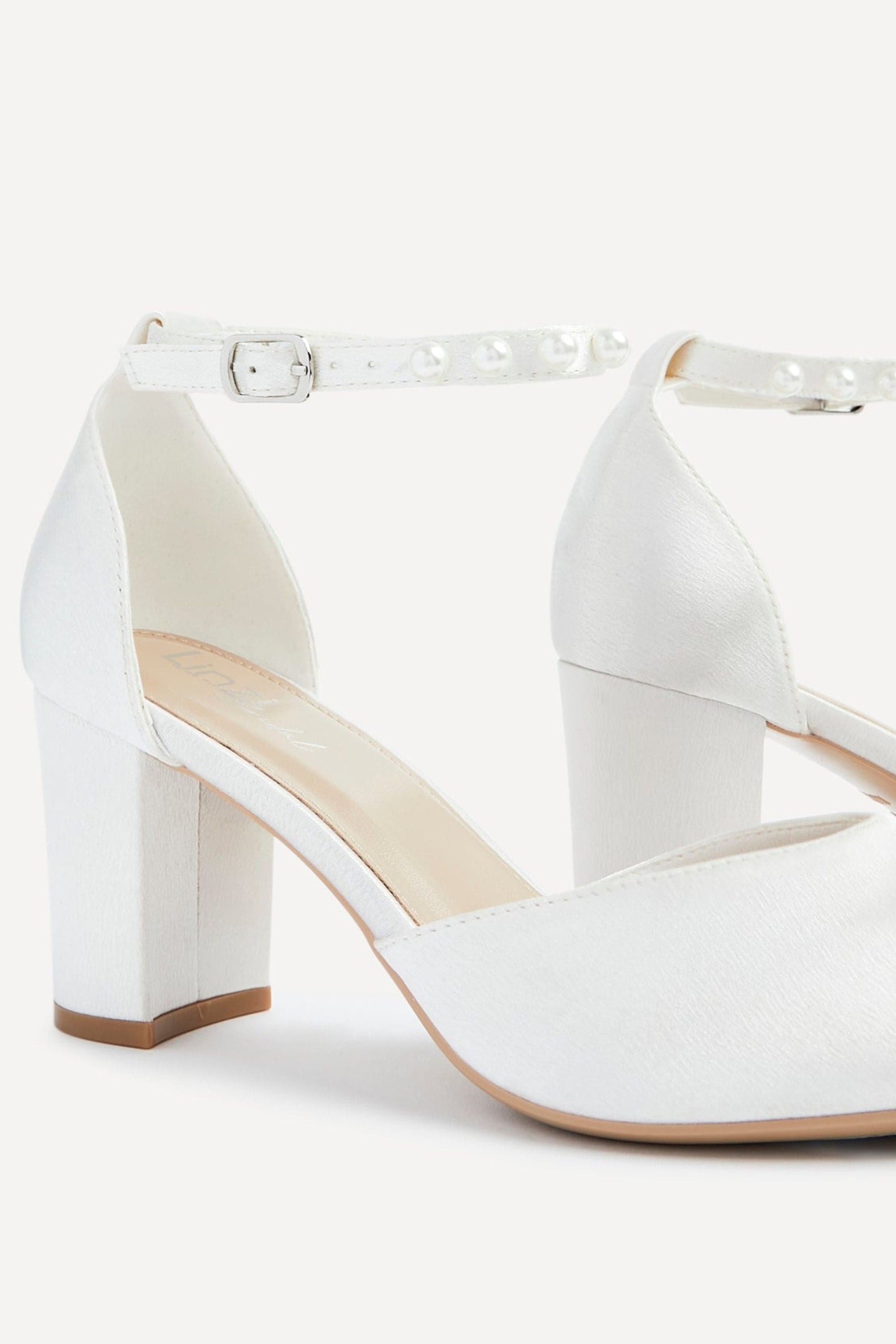 Linzi Elowen Bridal Wide Fit Ivory Satin Court Heel image 4
