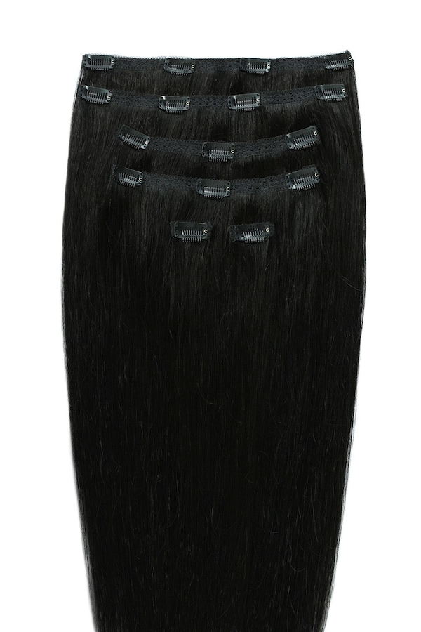 Beauty Works 20" Double Hair Set Clip-In Extensions 210g Jet Set Black