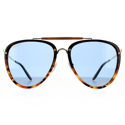 Gucci Aviator Havana Blue Sunglasses