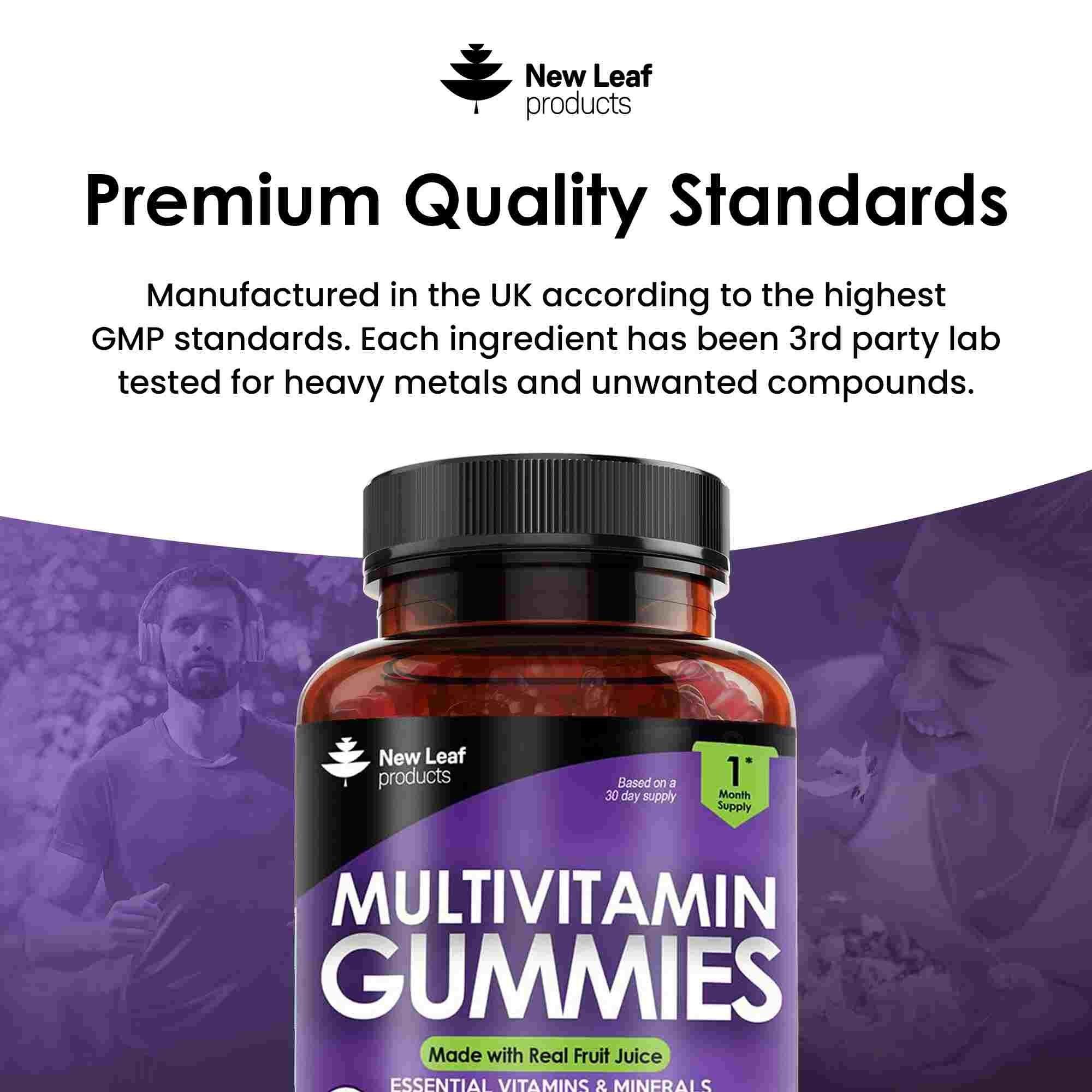 New leaf health Multivitamin Gummies, 60 High Strength Gummies for Men & Women - Vegetarian +14 Essential Vitamins & Minerals image 5