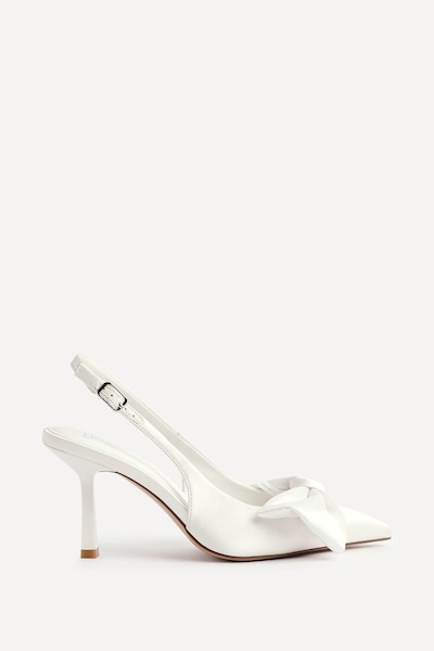 Linzi Always Ivory Satin Court Heels