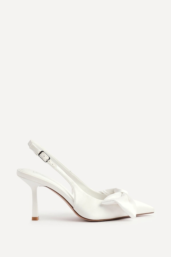 Linzi Always Ivory Satin Court Heels