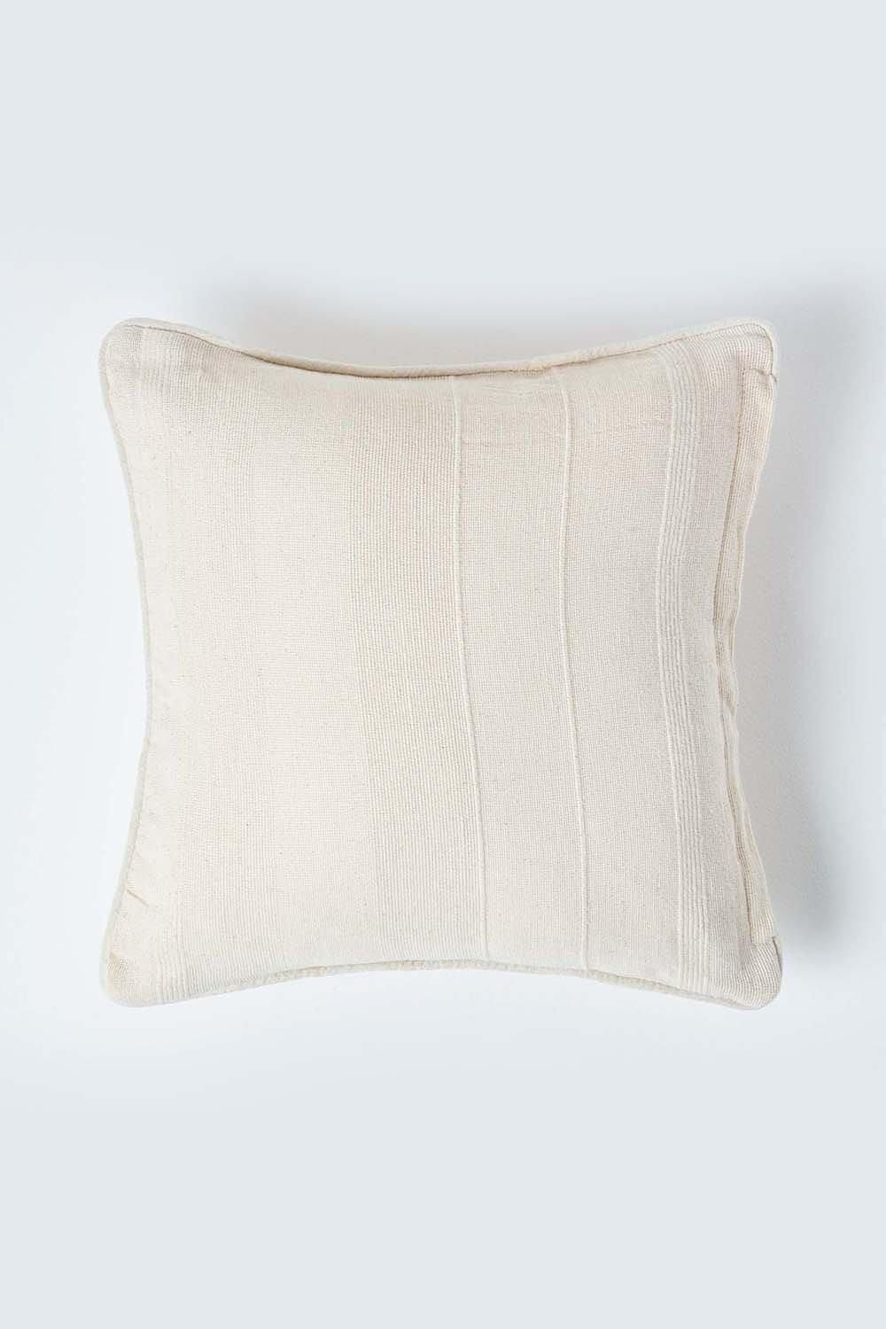 Homescapes Cotton Rajput Ribbed Cushion Cover image 1