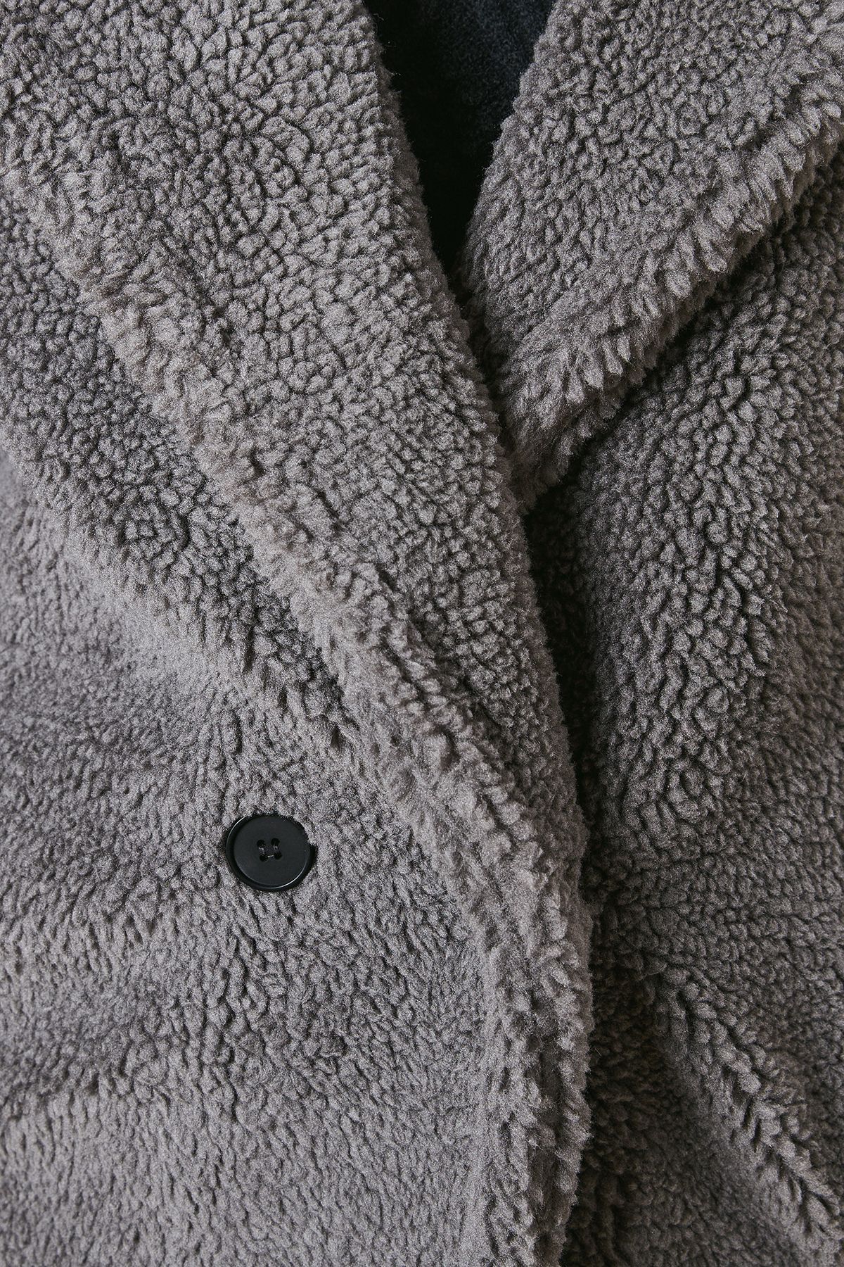 Dorothy Perkins Borg Collared Midi Coat Grey image 5