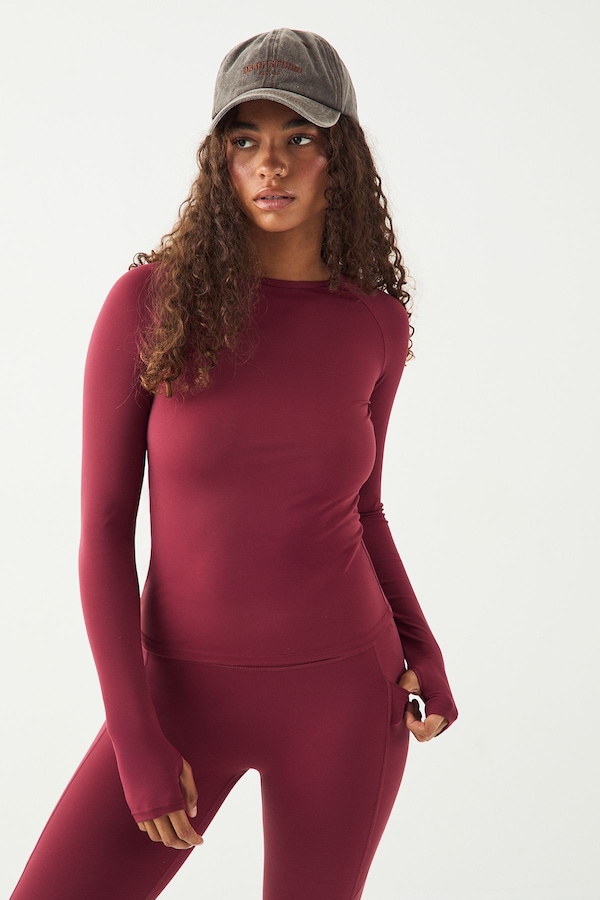 DSGN Studio DSGN Studio Sport Ultra Sculpt Long Sleeve Top Burgundy