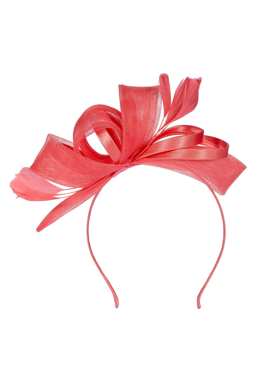 Jon Richard Coral Medium Fascinator Headband image 1