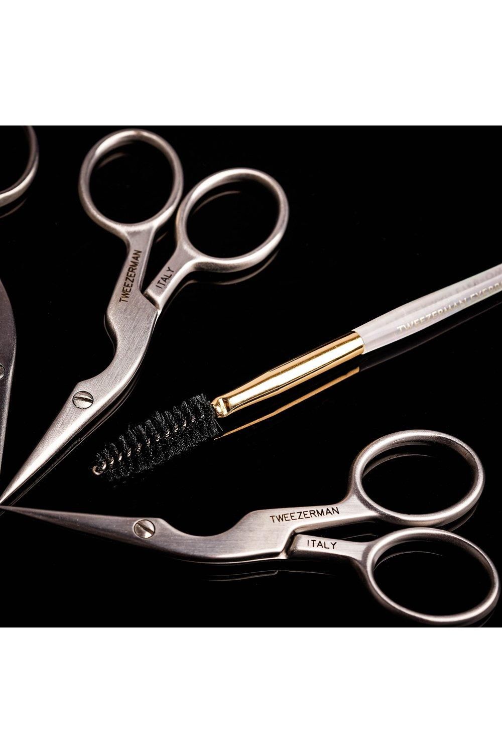 Tweezerman Brow Scissors & Brush Silver image 6