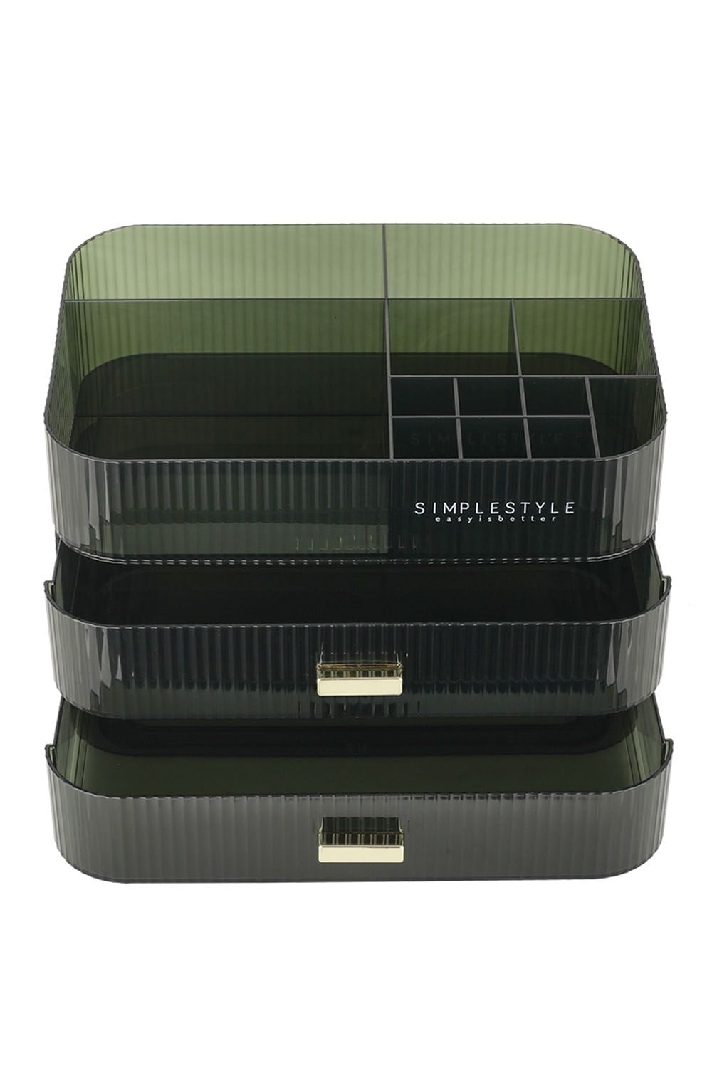 Living and Home Clear Desktop Makeup Organizer Cosmetic Case Storage Skincare Display Box with Drawers image 5