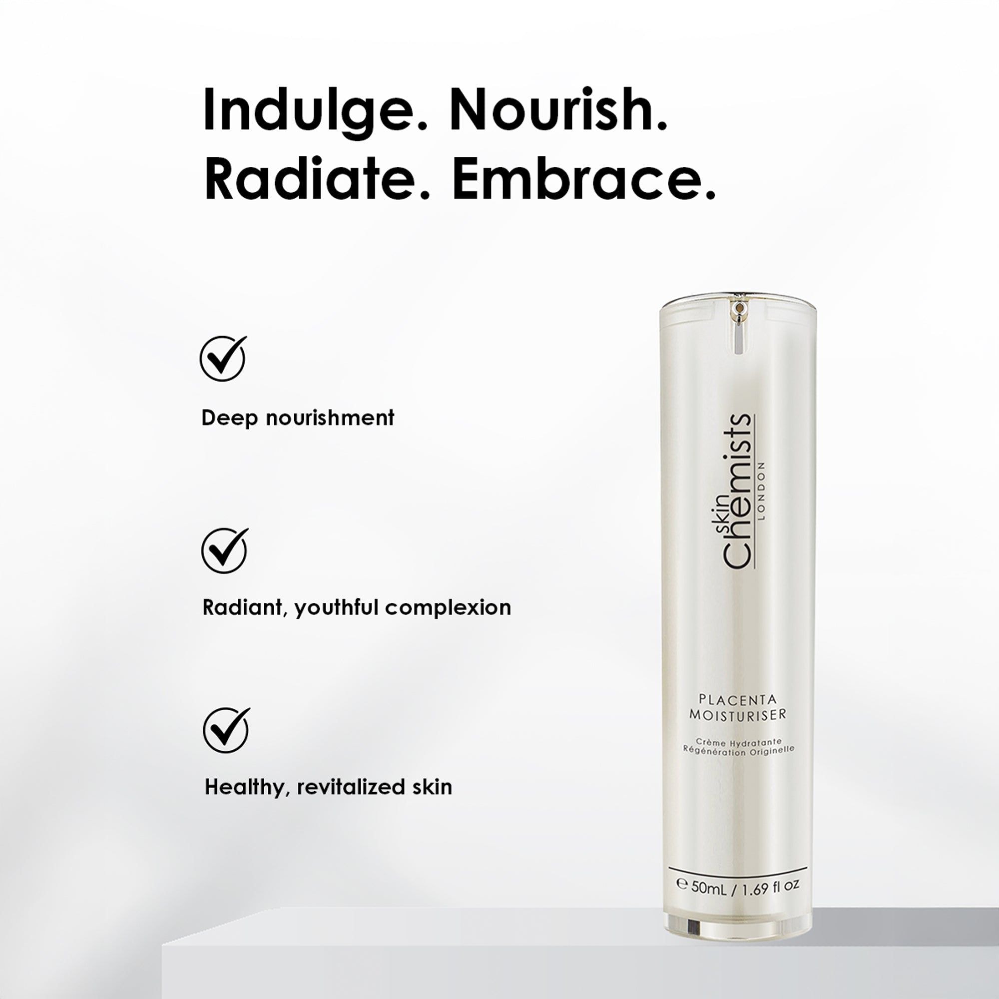 skinChemists professional Placenta Moisturiser 50ml x 2 Duo Pack image 5