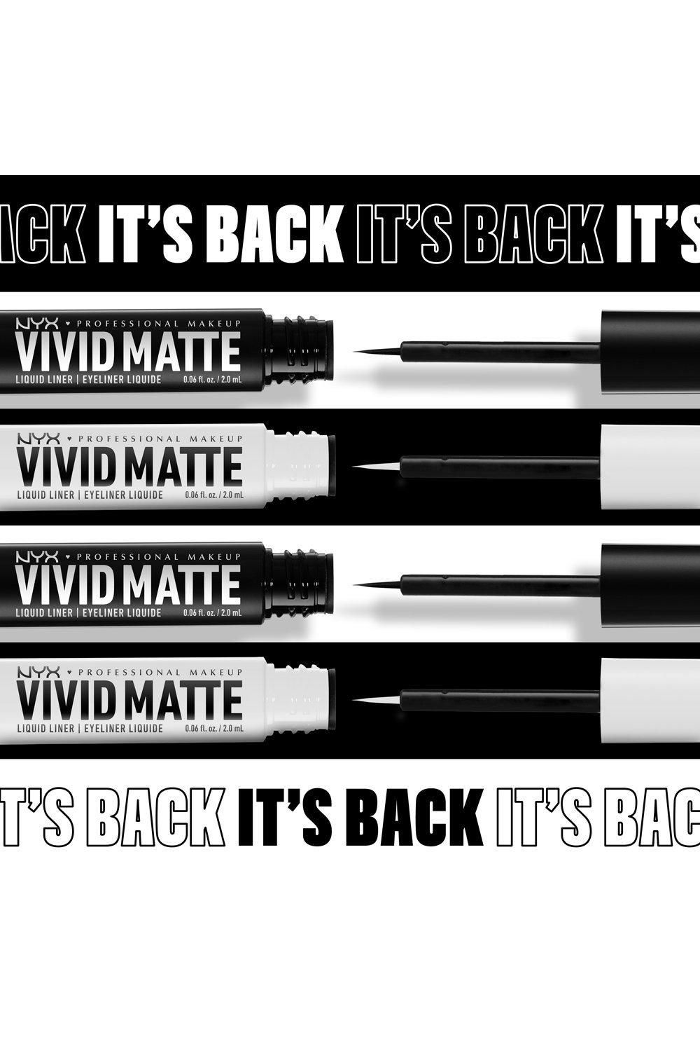 NYX Professional Makeup Vivid Matte Liquid Eyeliner Black image 10